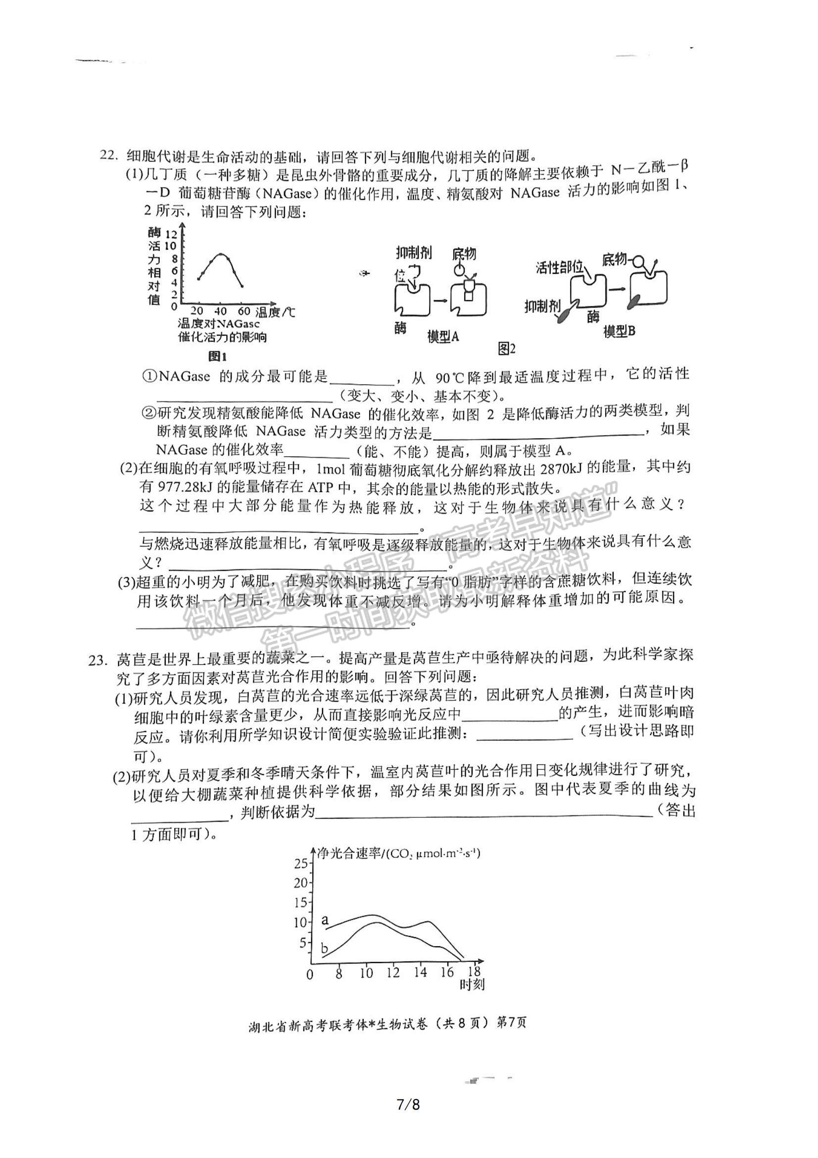 2023屆湖北省荊荊宜三校高三上學(xué)期9月聯(lián)考生物試卷及參考答案