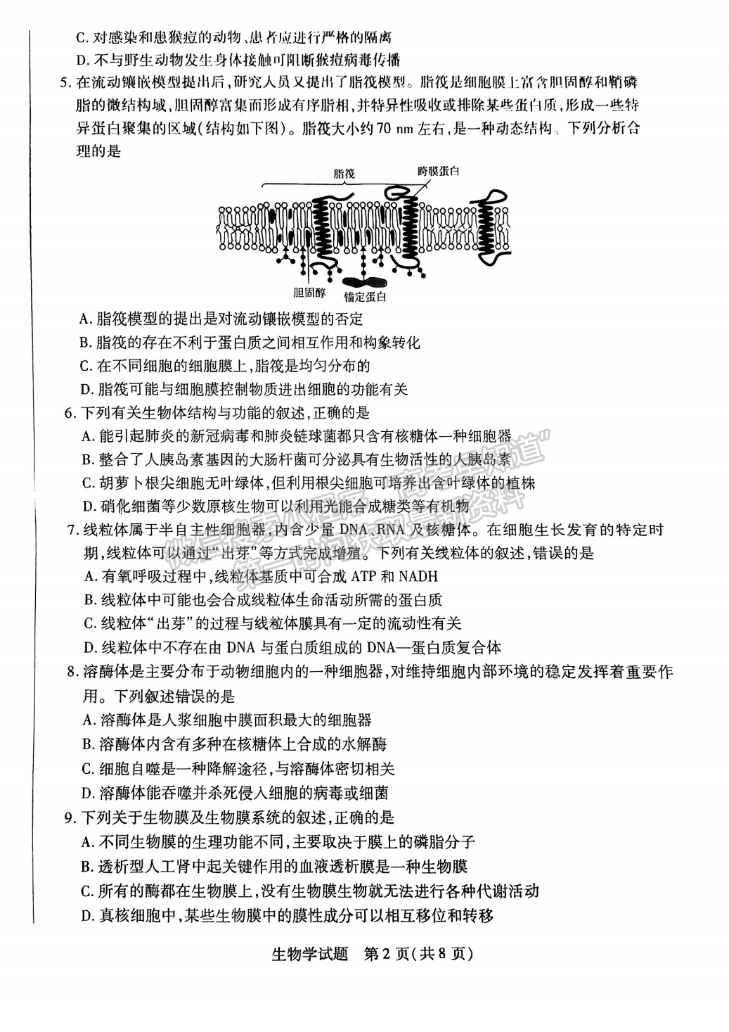 2023安徽皖豫聯(lián)盟高三10月聯(lián)考生物試卷及答案