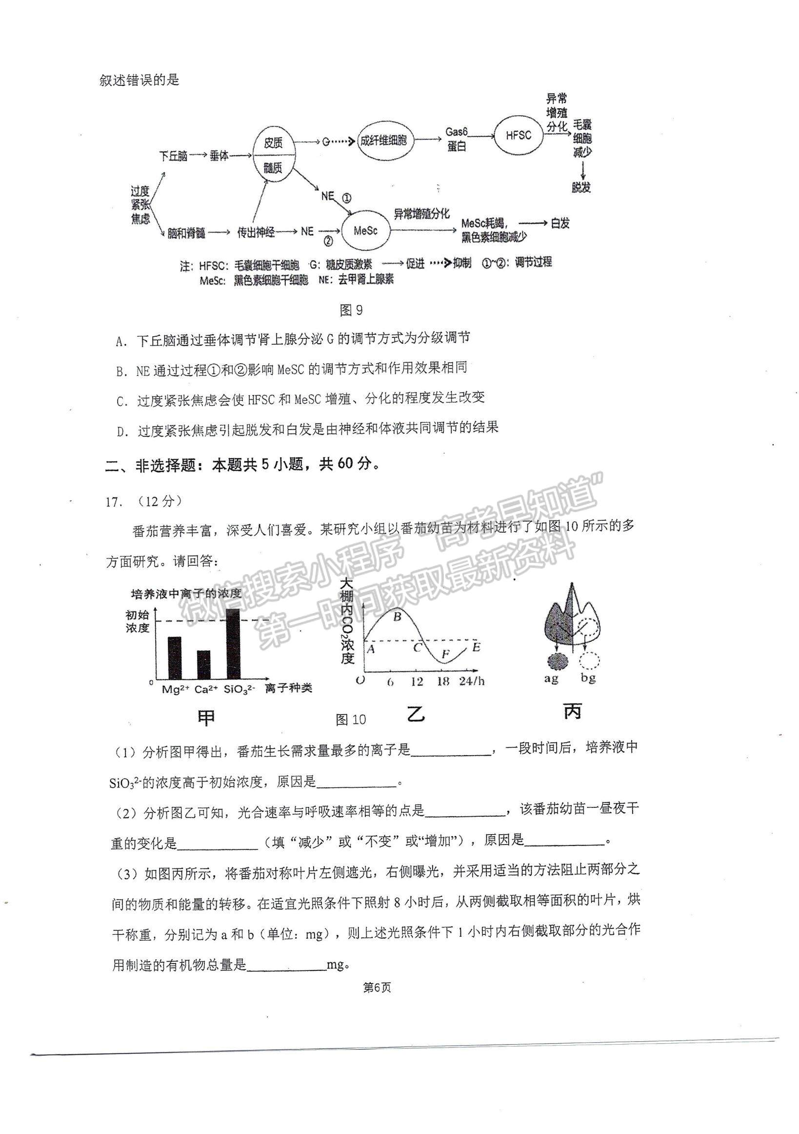 2023廣東高三六校第二次聯(lián)考生物試題及參考答案