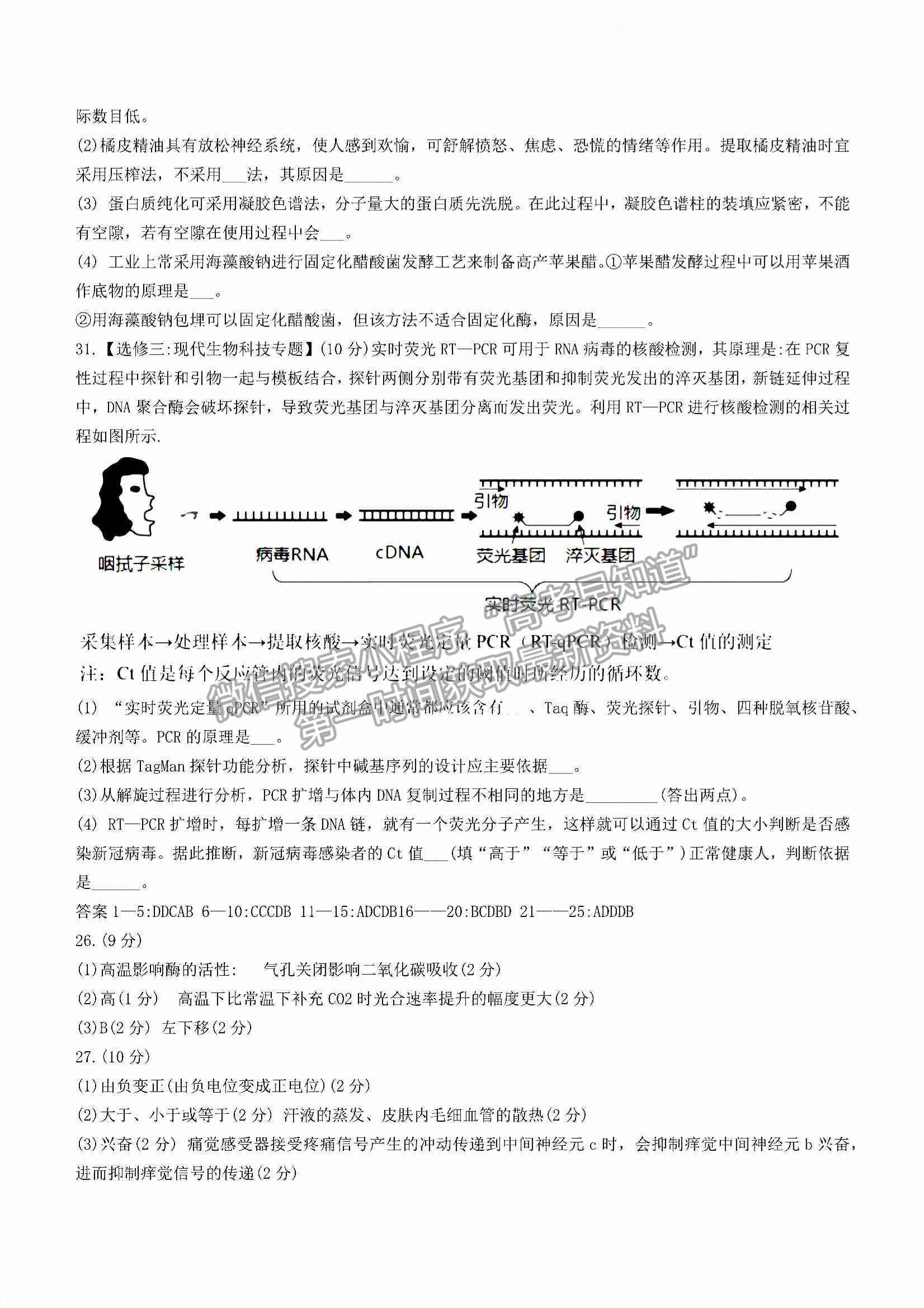 2023江西省臨川第一中學(xué)高三上學(xué)期第一次月考生物試卷及答案