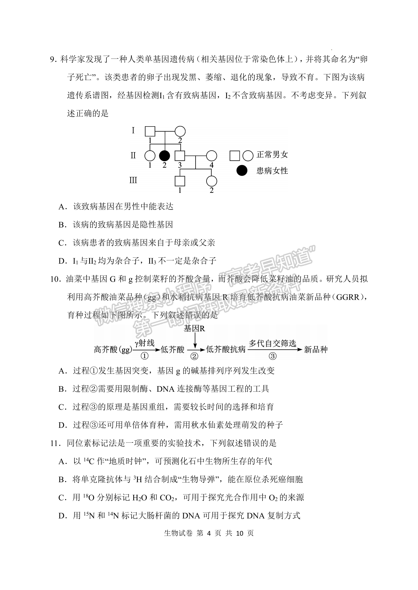 2023屆湖北騰云聯(lián)盟高三10月聯(lián)考生物試卷及參考答案