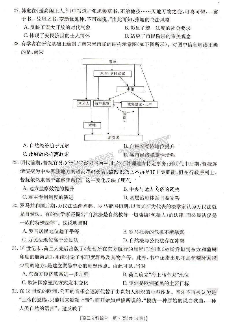 2023屆四川省10月聯(lián)考(角標23-65C)文科綜合試題及答案