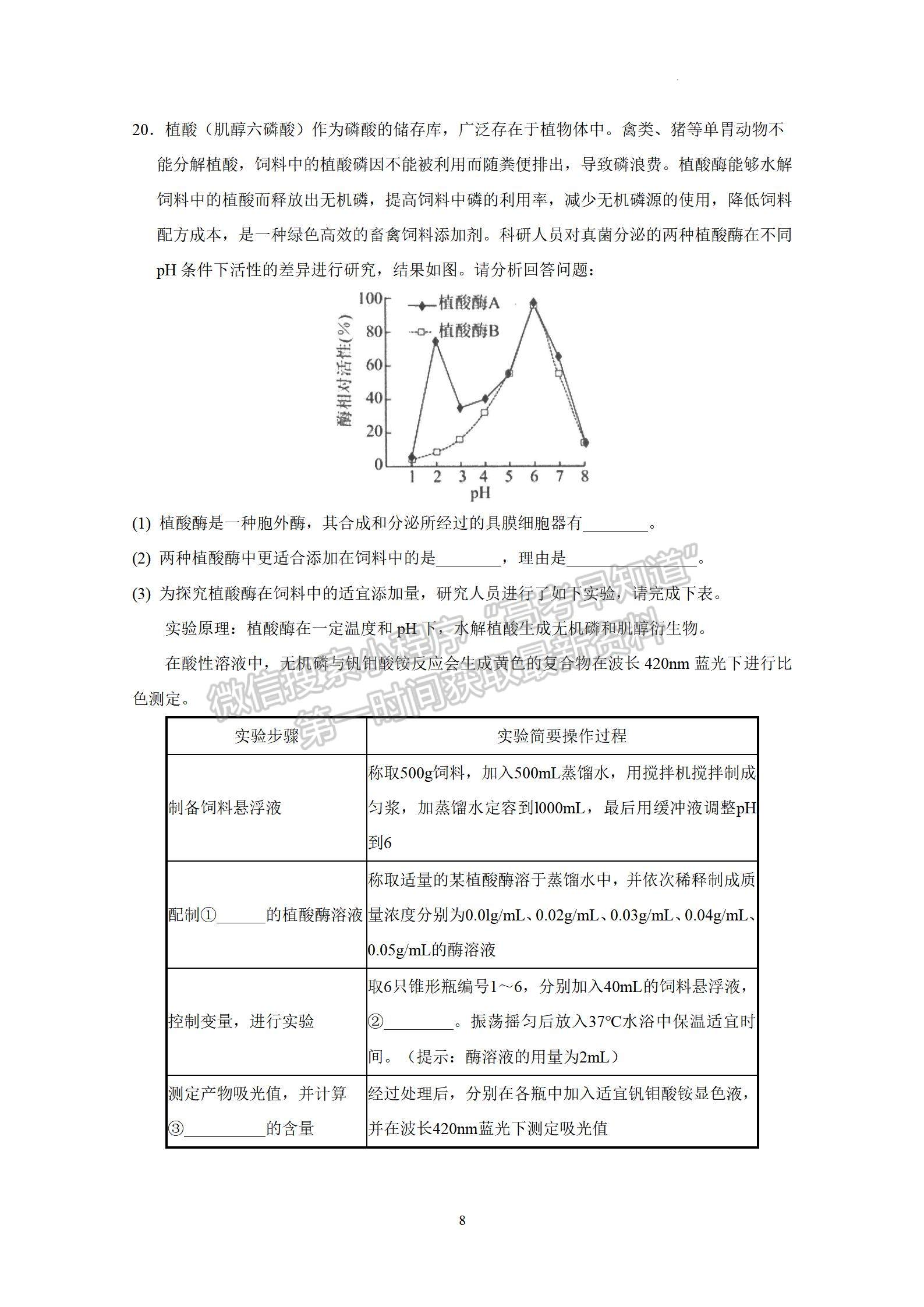 2023廣東實(shí)驗(yàn)中學(xué)高三10月階段考生物試題及答案