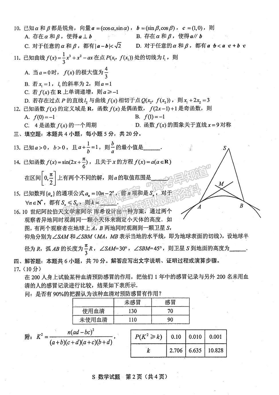 2023屆江蘇省連云港市高三上學期期中調(diào)研數(shù)學試題及參考答案