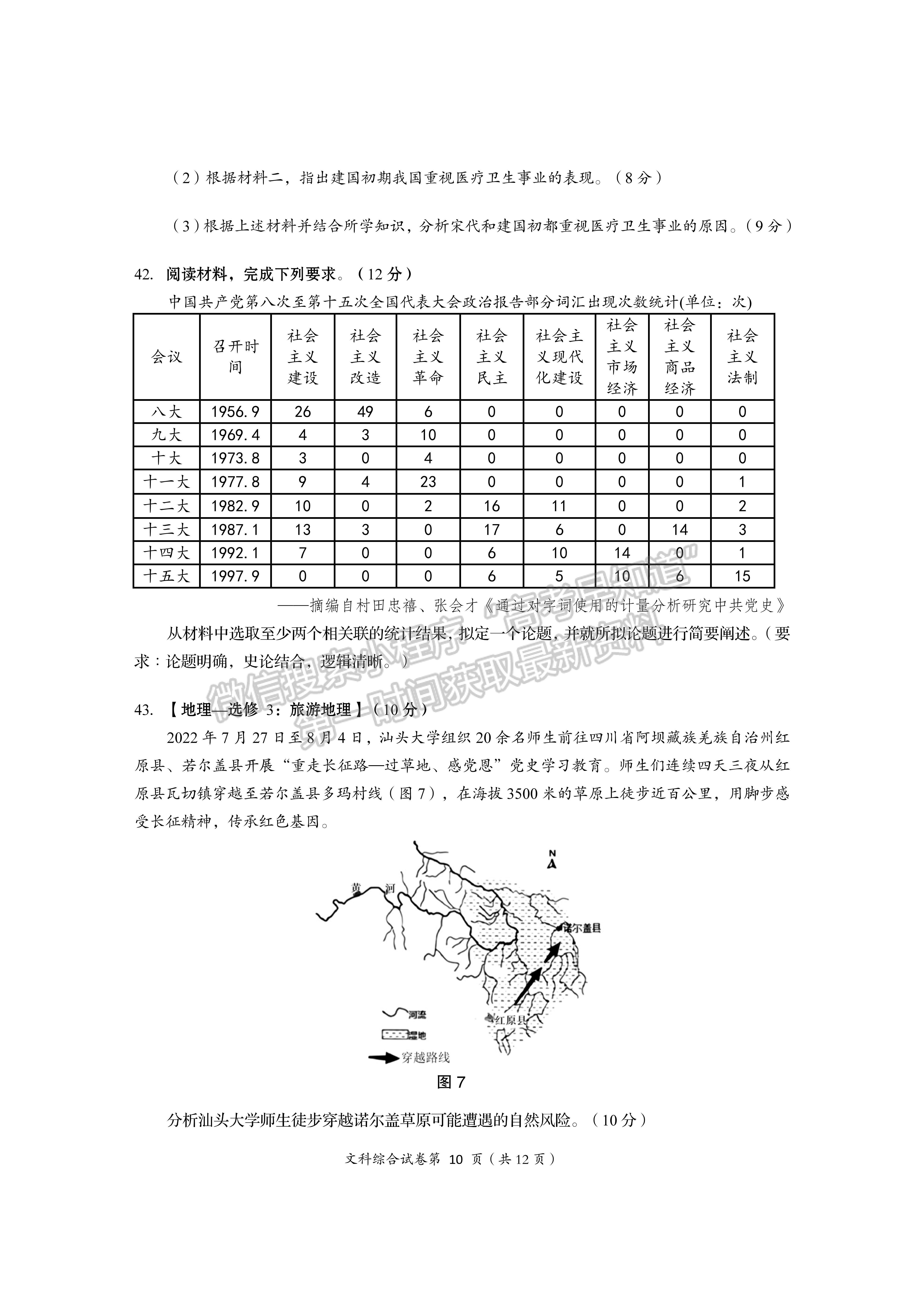 2023屆四川省資陽(yáng)市高2020級(jí)第一次診斷考試文科綜合試題及答案