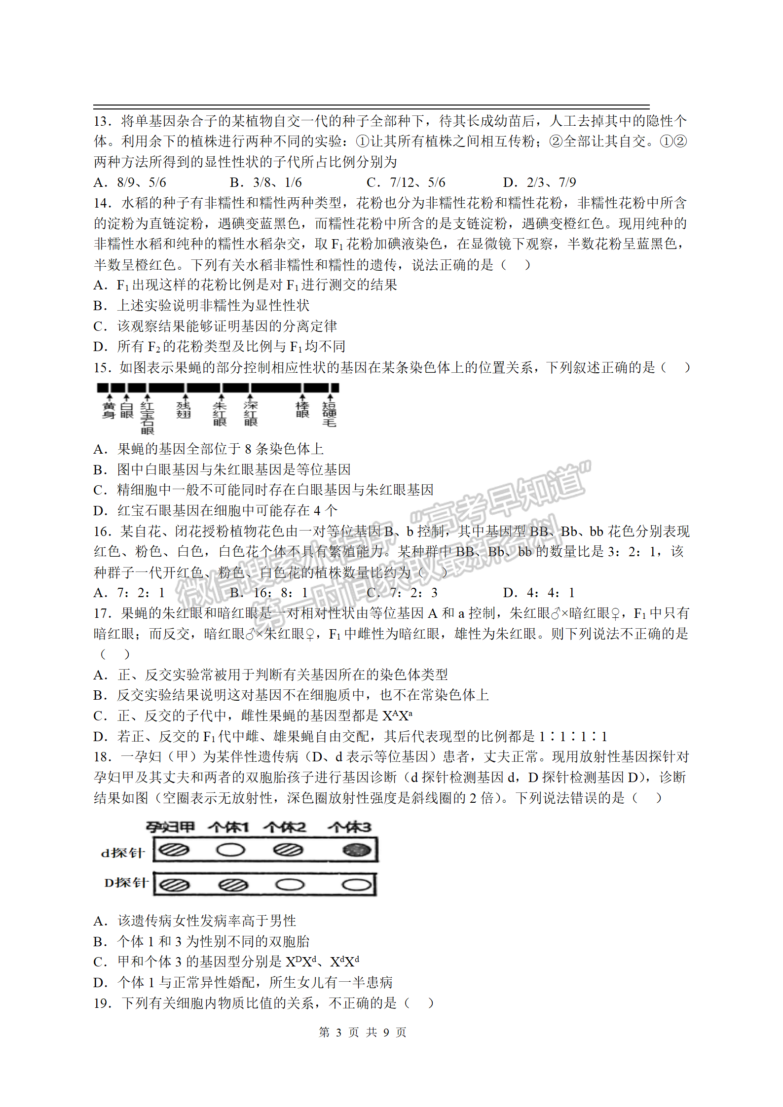 2023江西豐城中學高三上學期期中生物試卷及答案