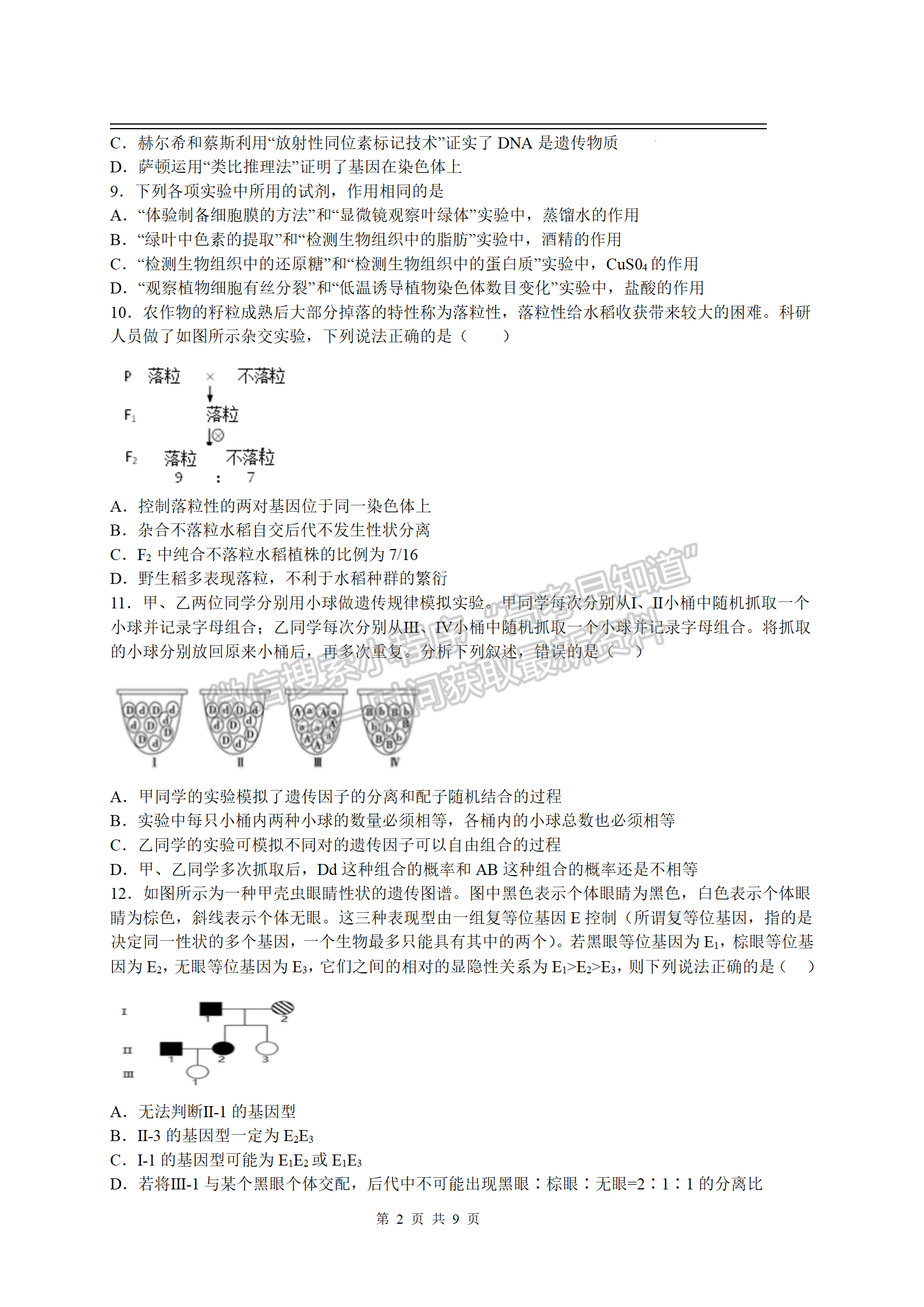 2023江西豐城中學高三上學期期中生物試卷及答案