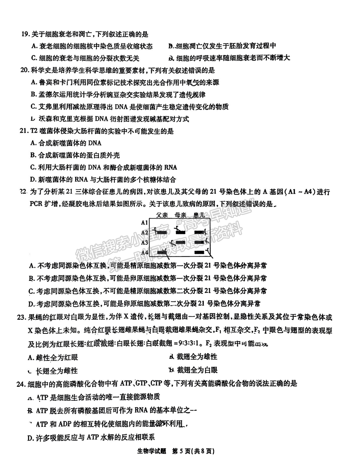 2023安徽江淮十校高三第二次聯(lián)考生物試卷及答案