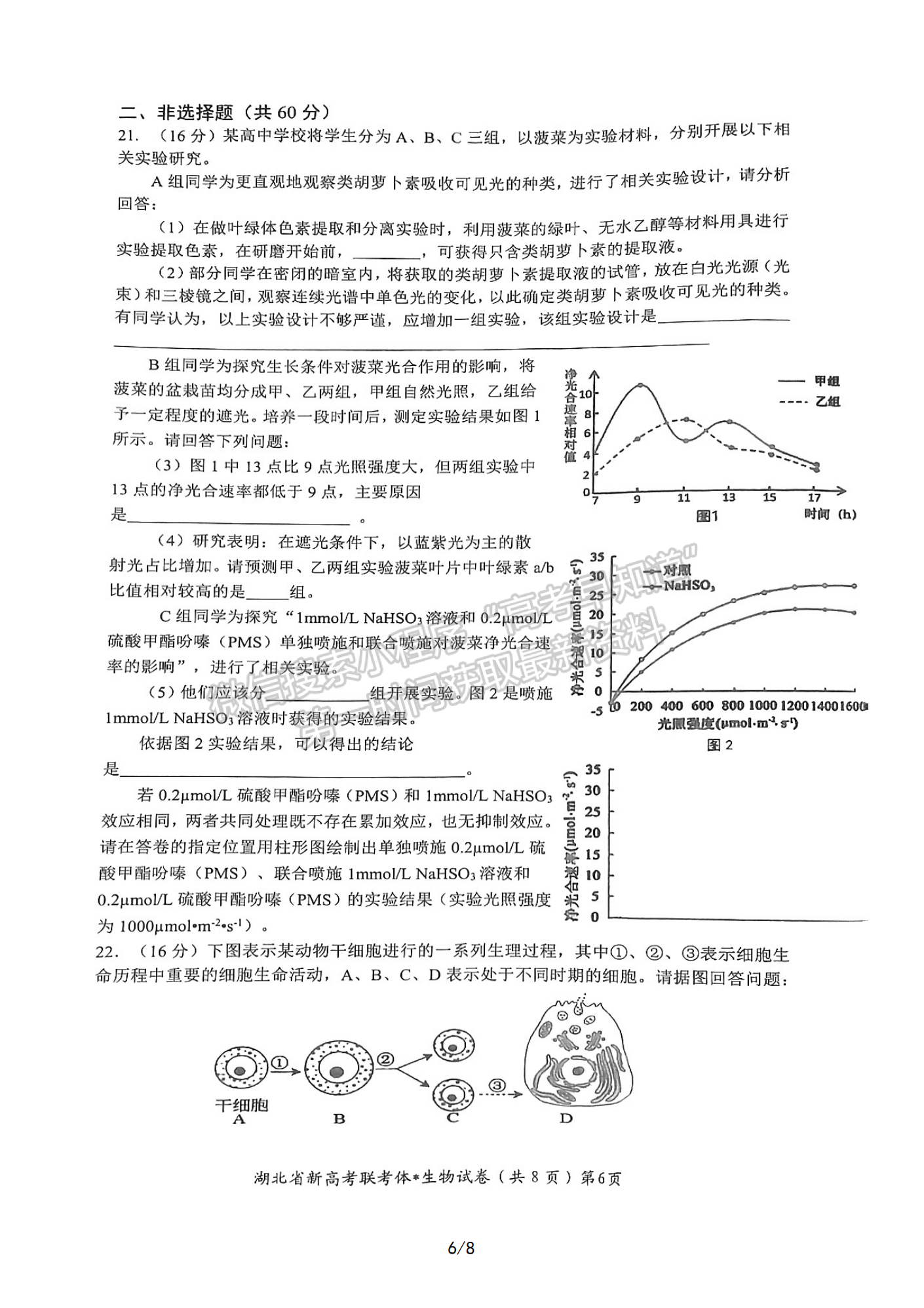 2022-2023學年湖北省荊荊宜三校高三上學期11月聯(lián)考生物試卷及參考答案