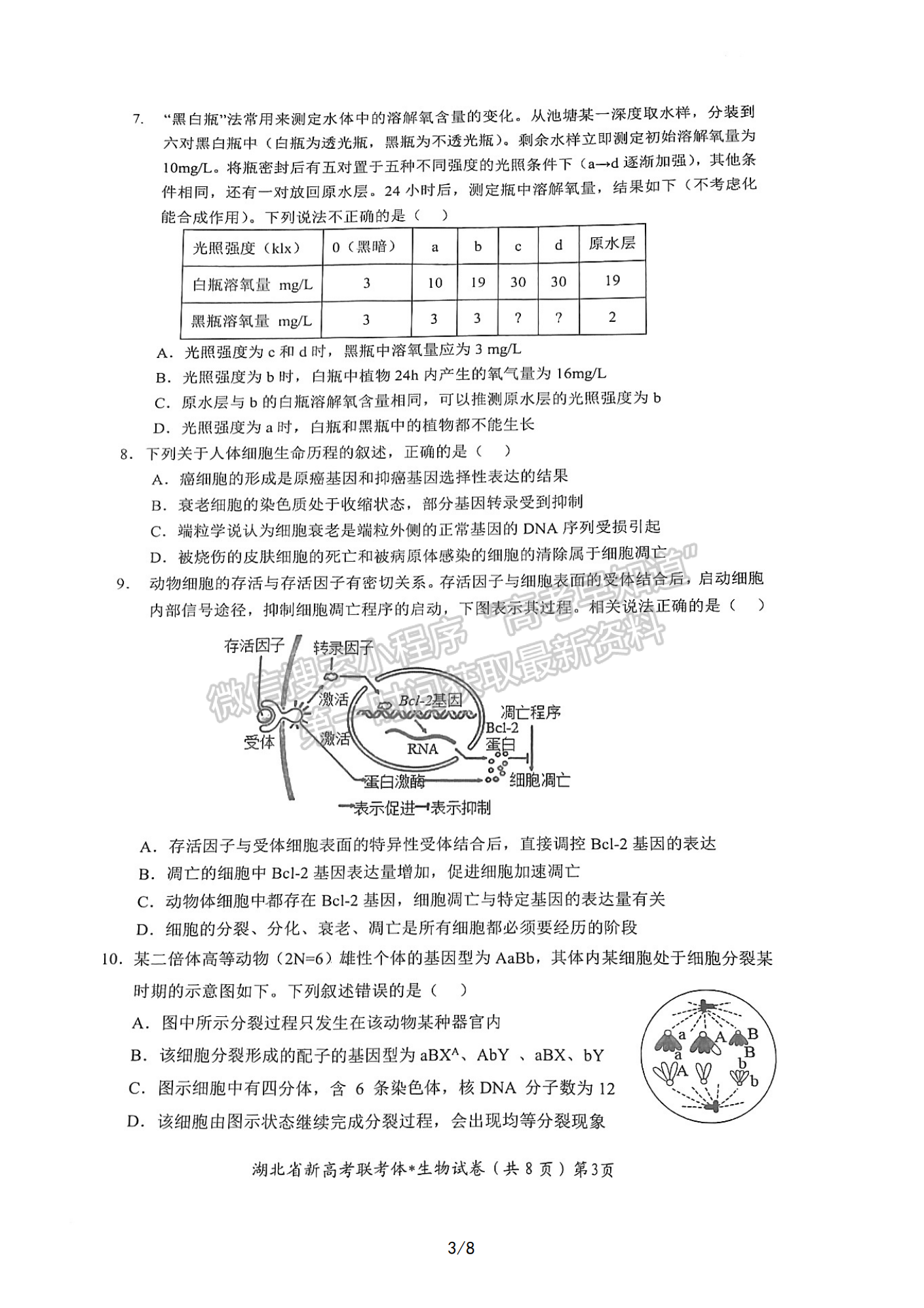 2022-2023學(xué)年湖北省荊荊宜三校高三上學(xué)期11月聯(lián)考生物試卷及參考答案