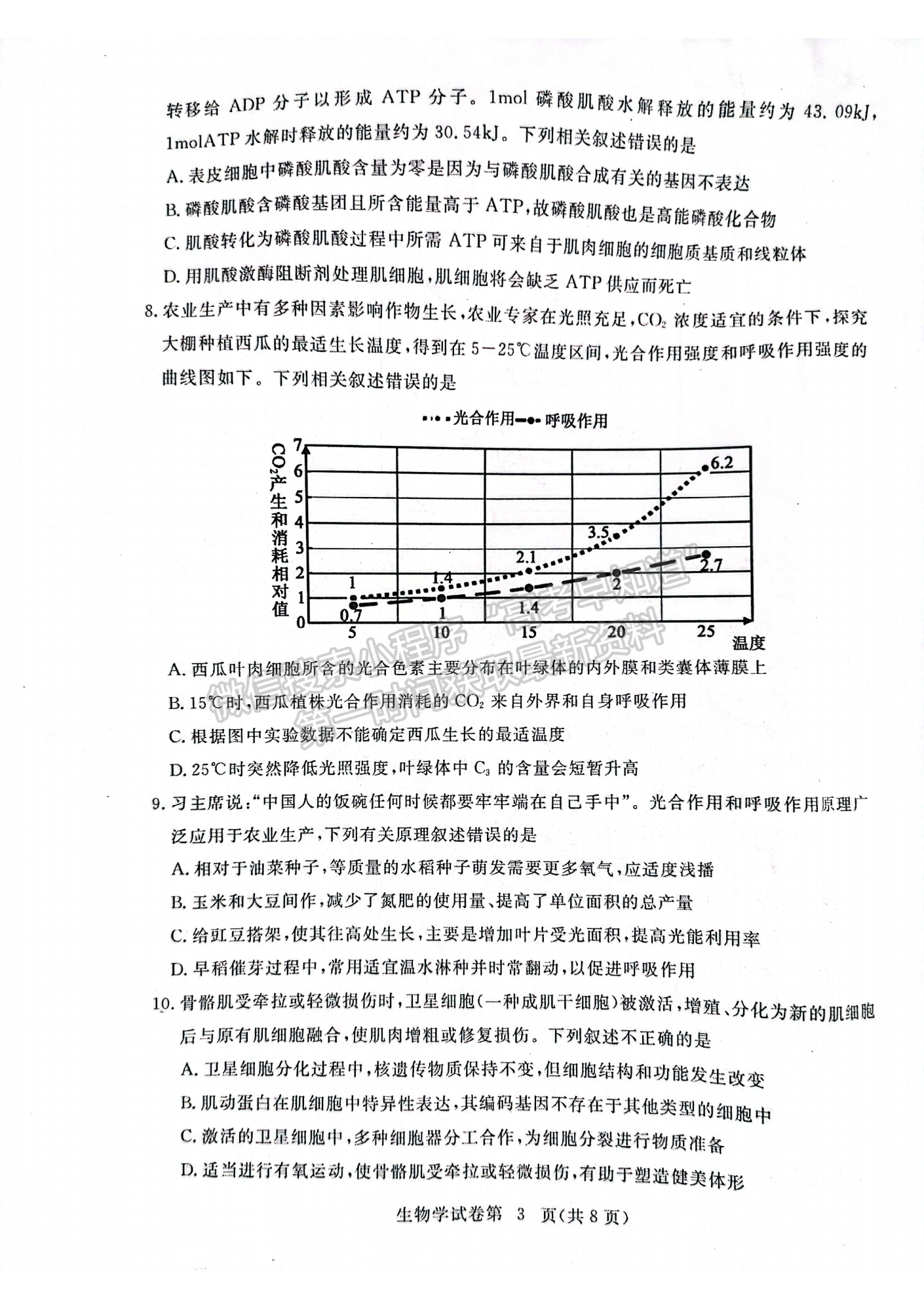 湖北省黃岡市2022-2023學年高三上學期11月期中考生物試卷及答案