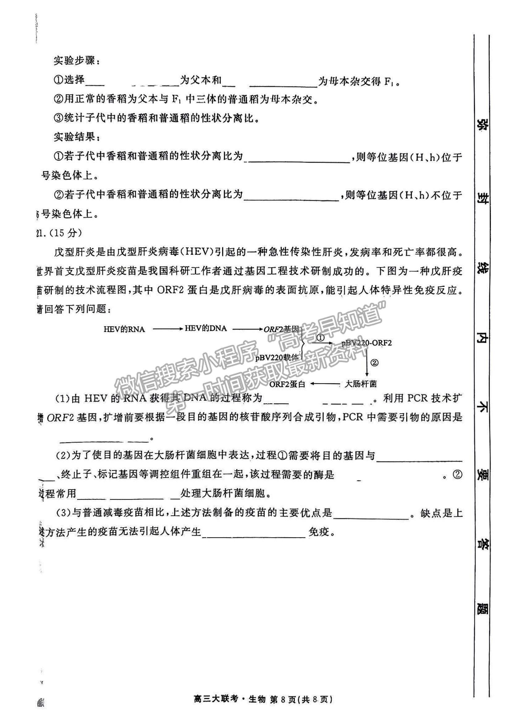 2023廣東衡水金卷高三11月聯(lián)考生物試題及參考答案