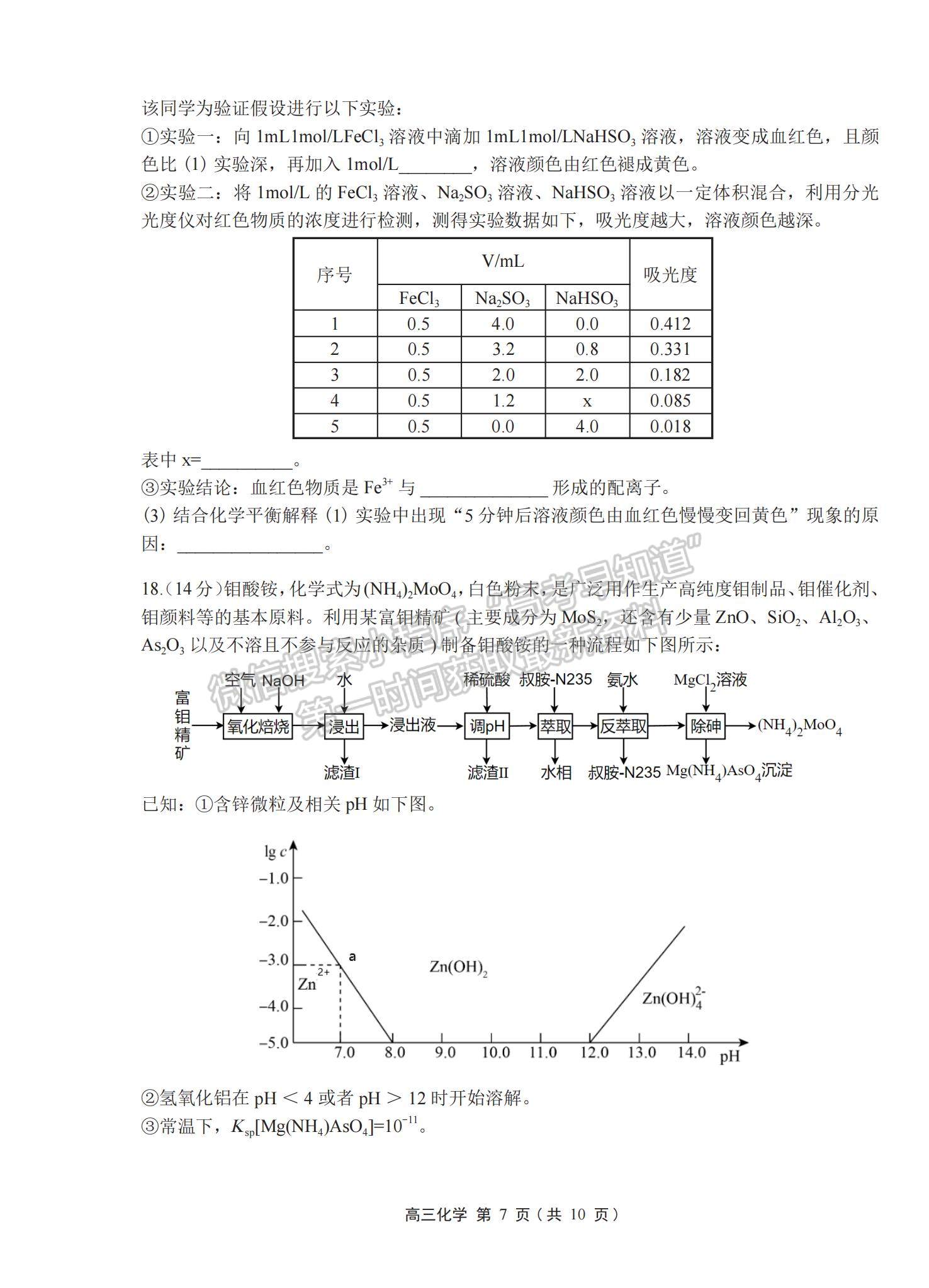 2023廣東新高考普通高中學(xué)科綜合素養(yǎng)評價(jià)化學(xué)試題及參考答案