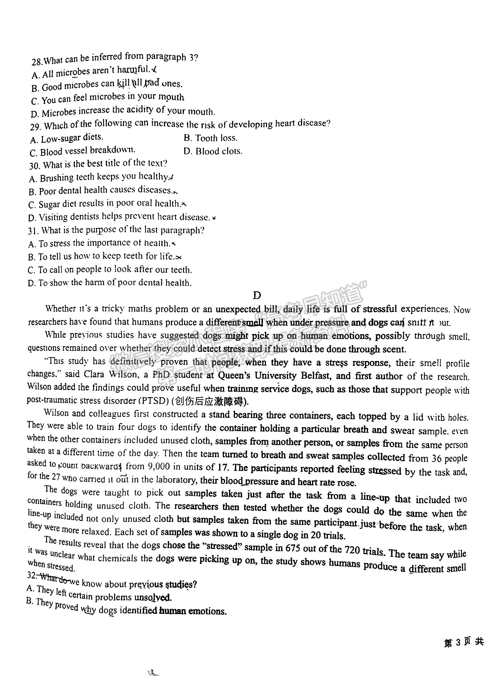 2023江西省臨川第一中學(xué)高三上學(xué)期英語11月教學(xué)質(zhì)量檢測