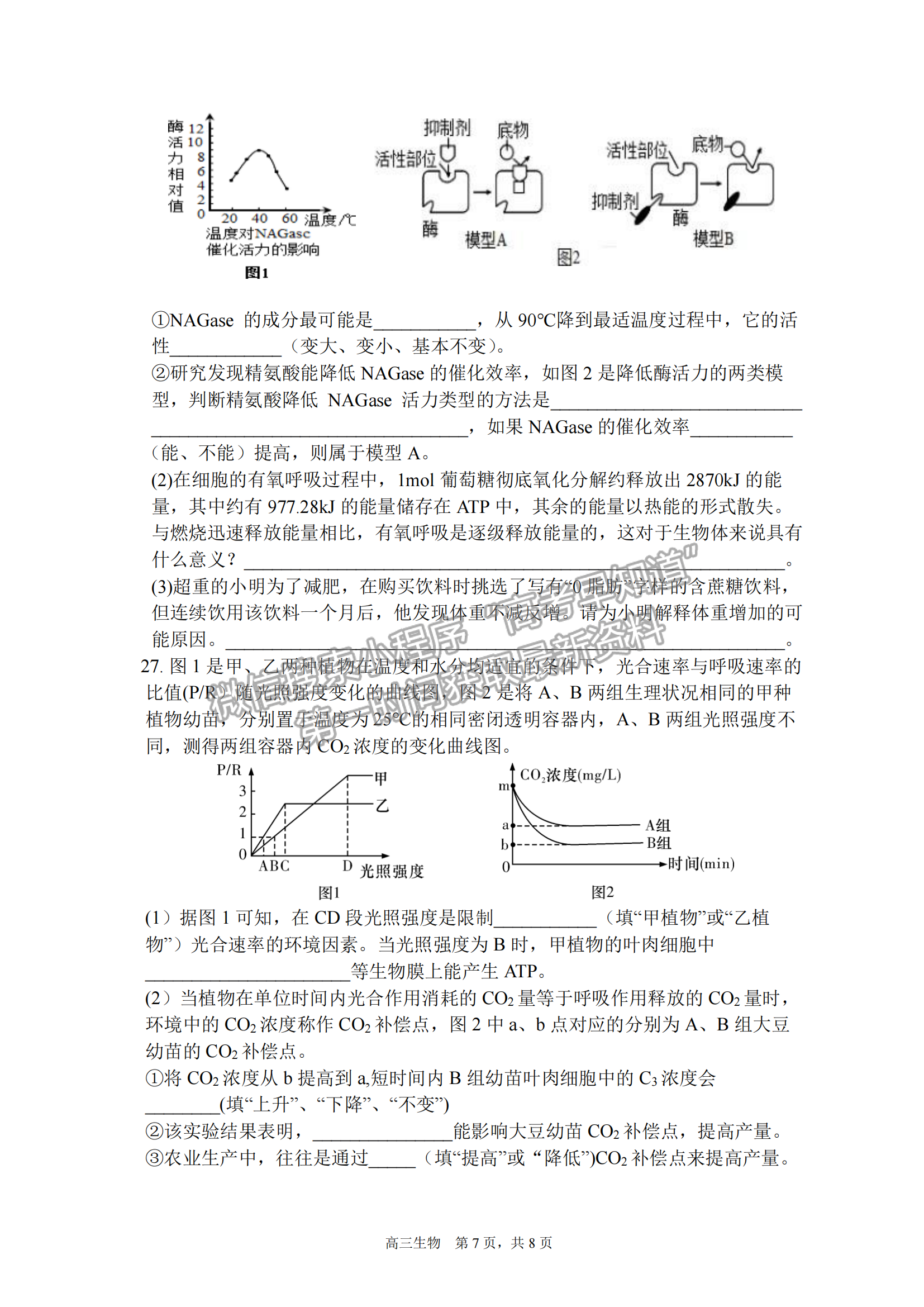 2023安徽合肥一中高三（上）階段性診斷考試生物試卷及答案