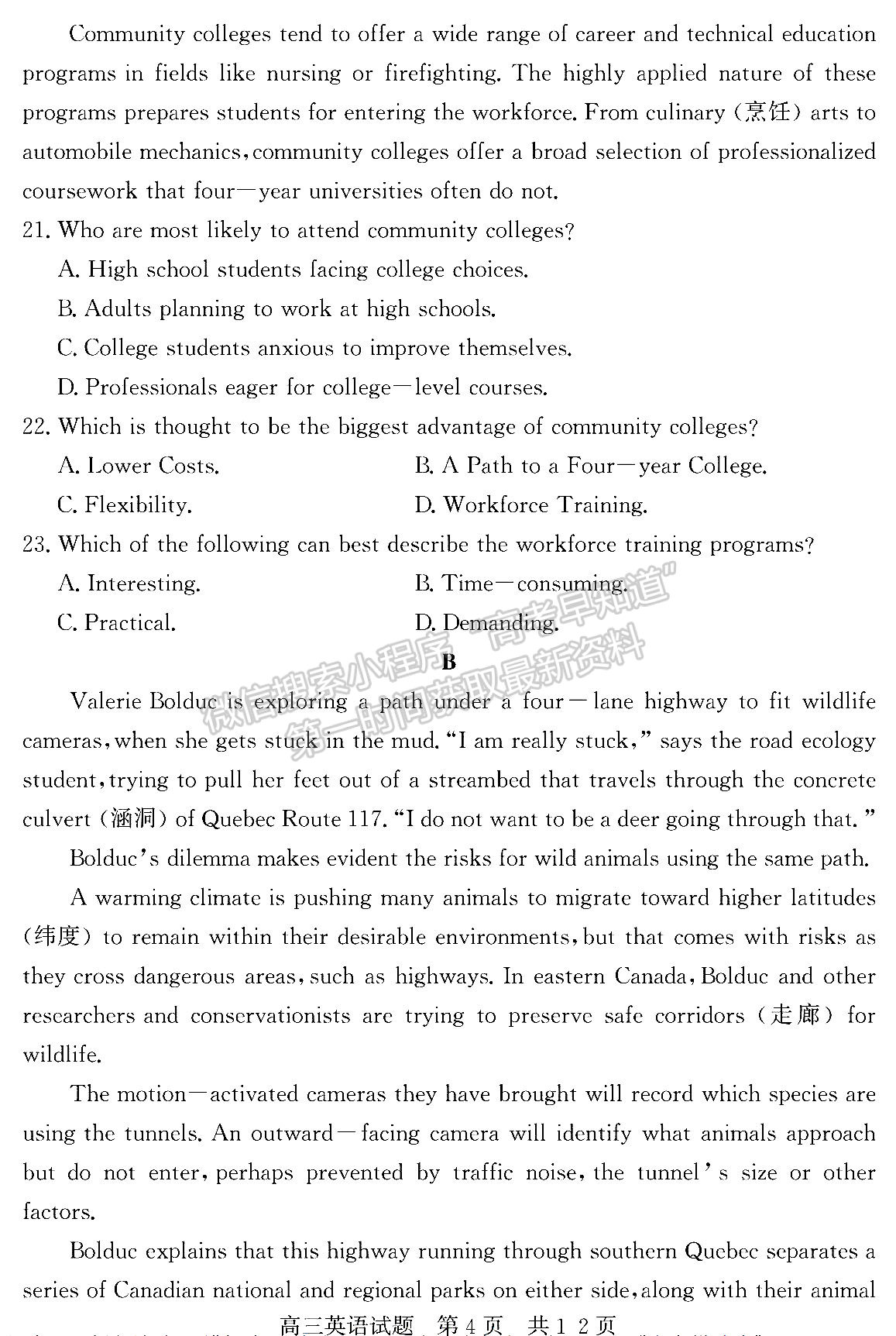 2023山東省濟(jì)寧市泗水縣高三上學(xué)期期中考-英語(yǔ)試卷及答案