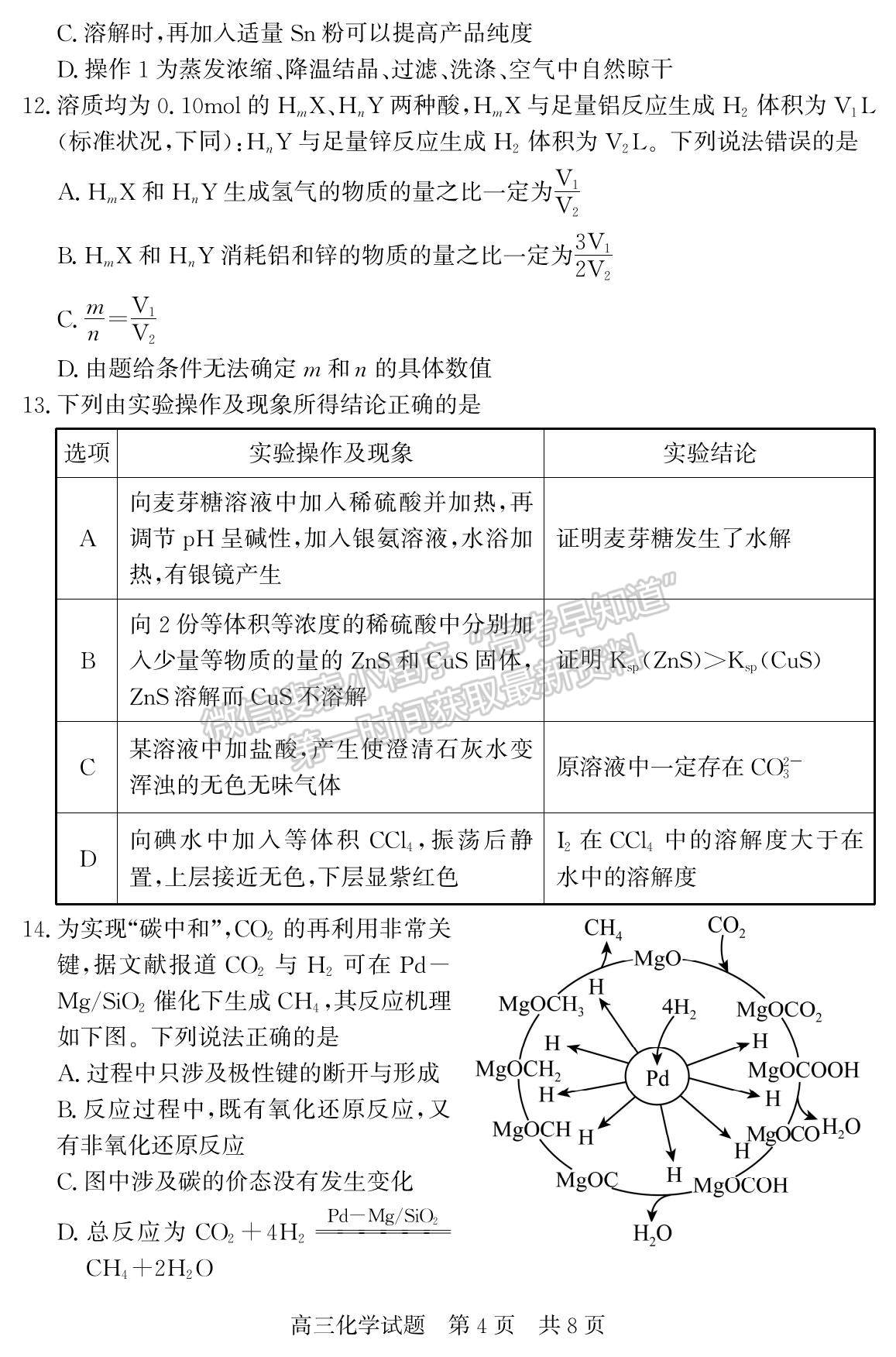 2023山東省濟寧市泗水縣高三上學(xué)期期中考-化學(xué)試卷及答案