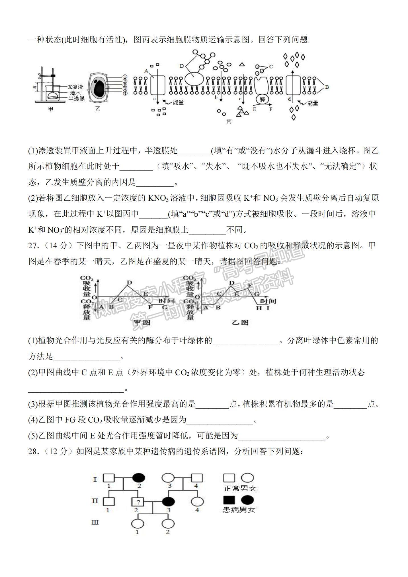 江西南昌八中2023屆高三上學(xué)期11月月考試卷及答案（生物）