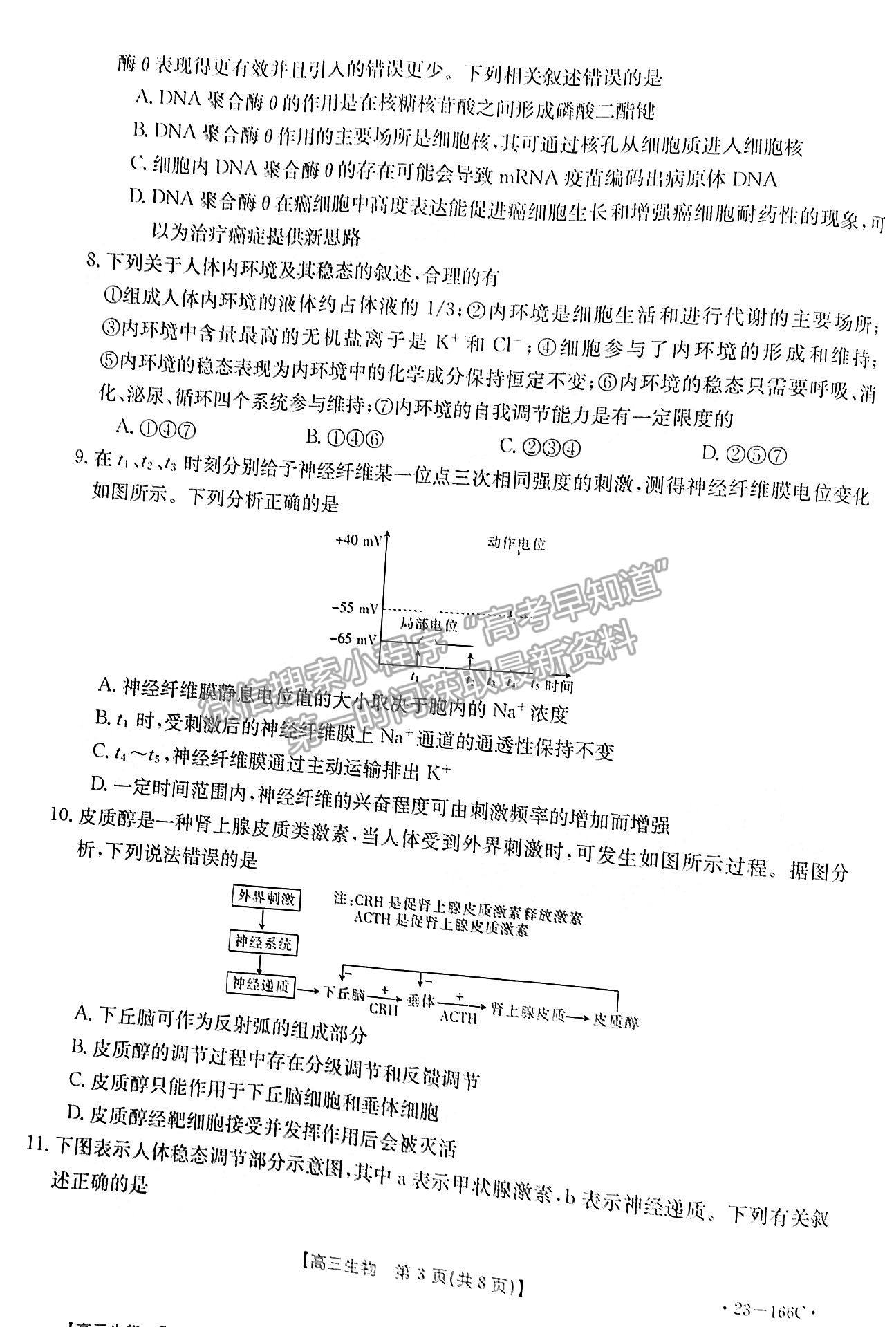 2023廣東高三12月大聯(lián)考（23-166C）生物試題及答案