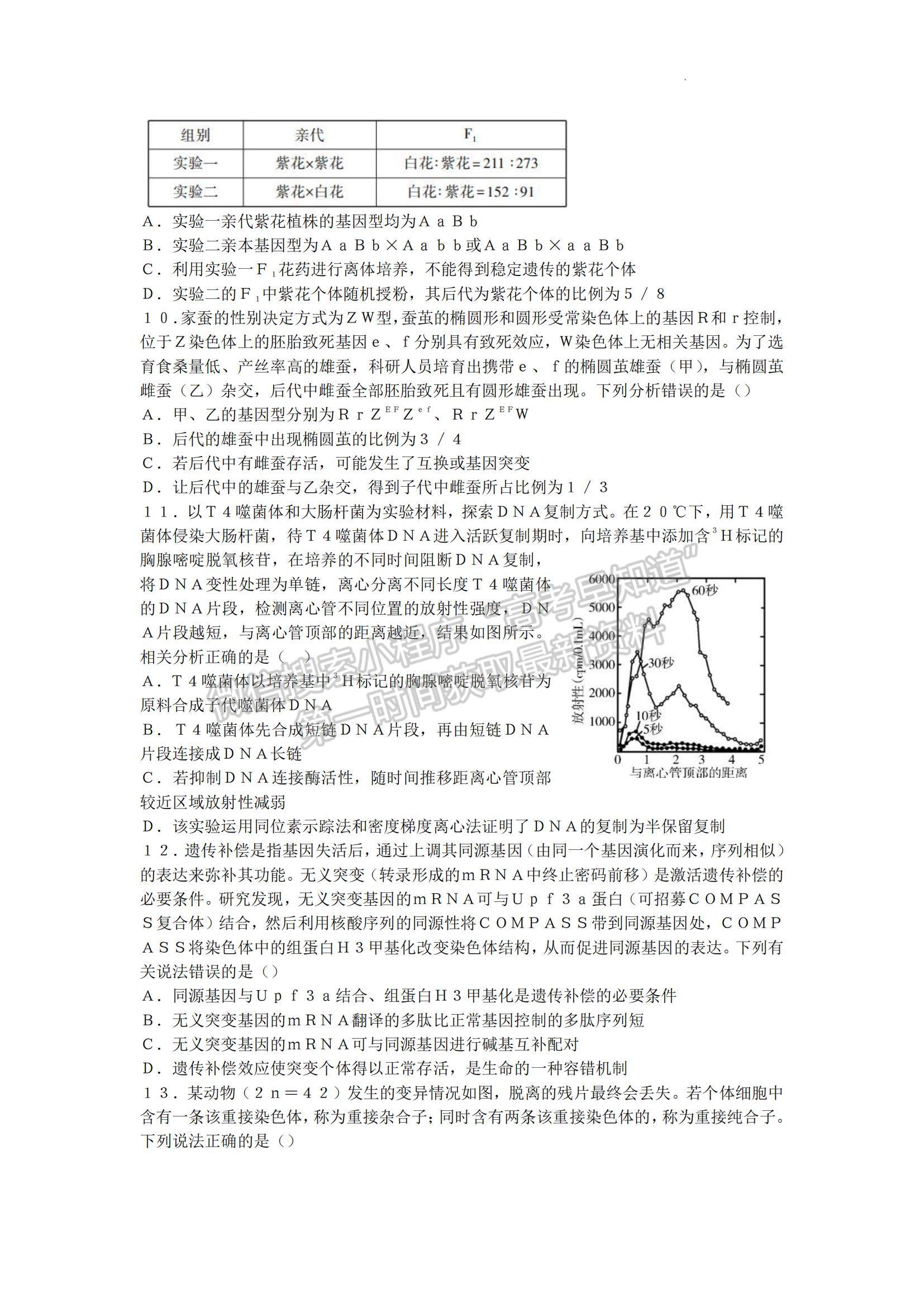 2023山東省臨沂市高三上學(xué)期期中考-生物試卷及答案