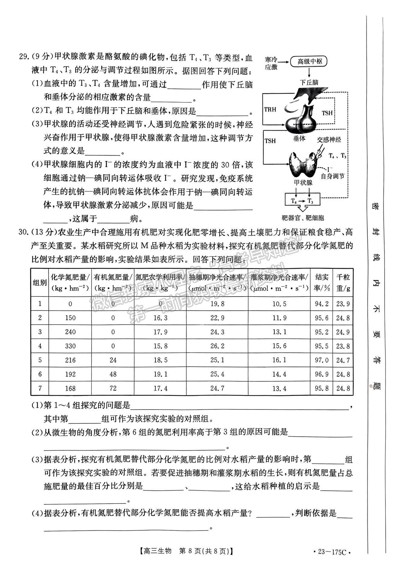 2023河南省創(chuàng)新發(fā)展聯(lián)盟高三上學(xué)期11月階段檢測(cè)生物試題及參考答案