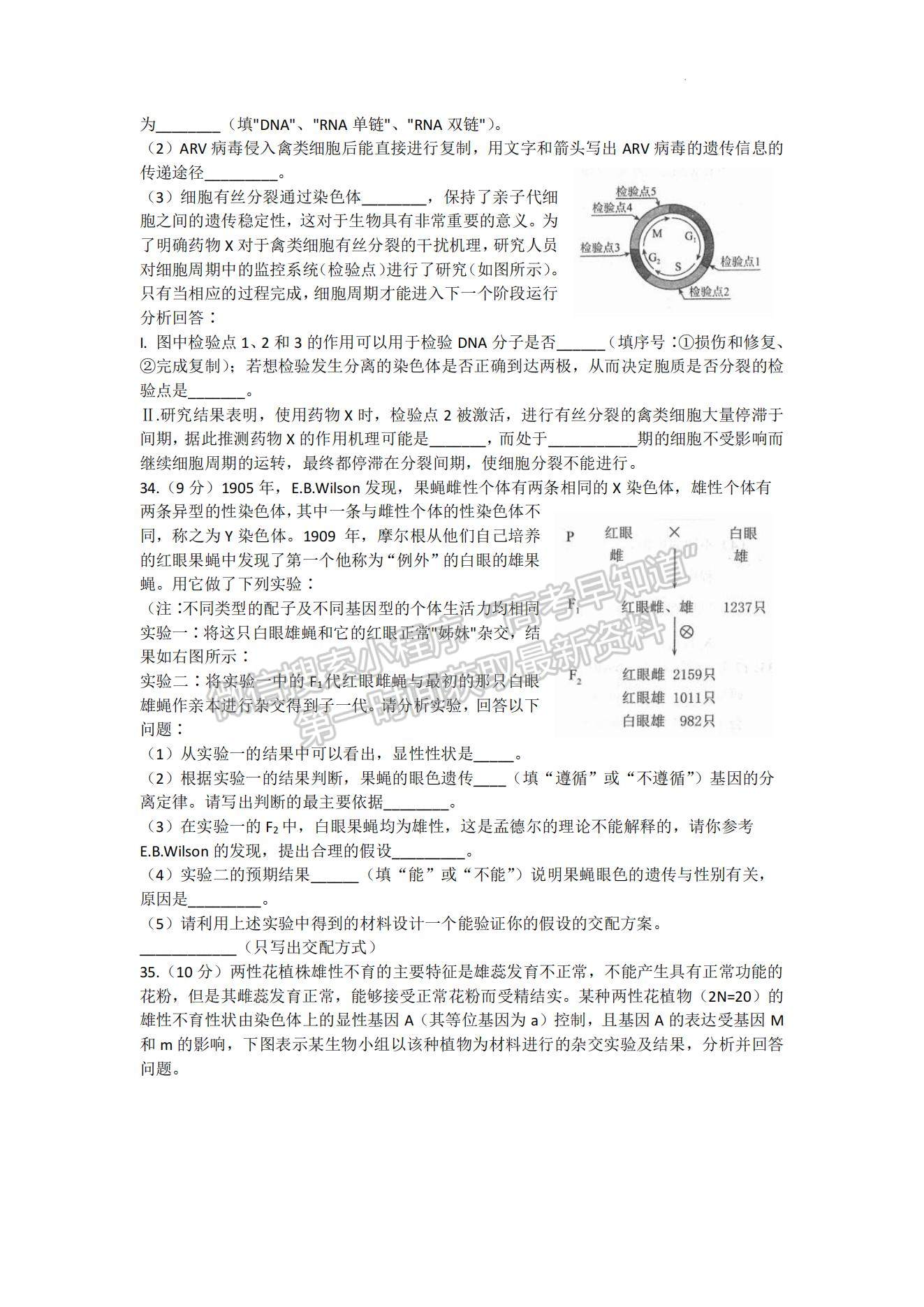 2023河南省南陽(yáng)市高三上學(xué)期11月期中考試生物試題及參考答案