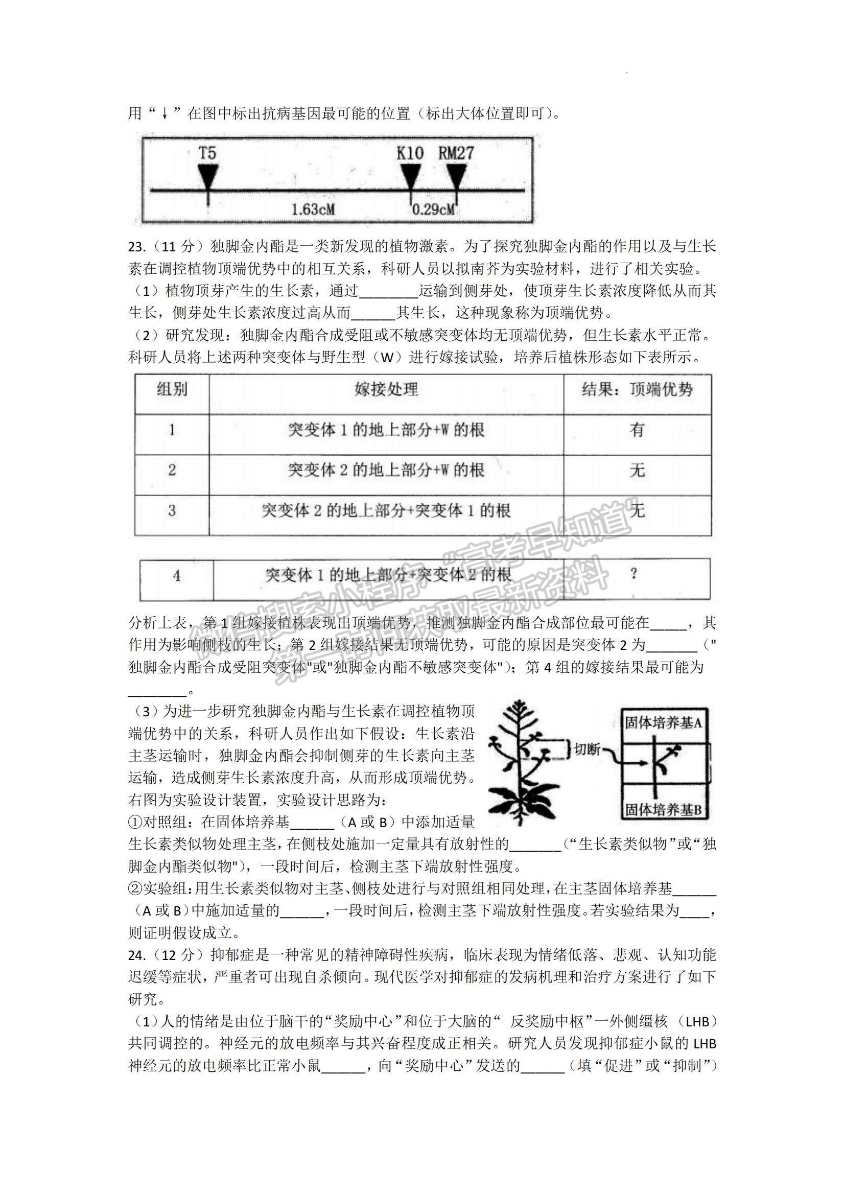 2023年山東中學聯(lián)盟高三12月百校聯(lián)考-生物試卷及答案