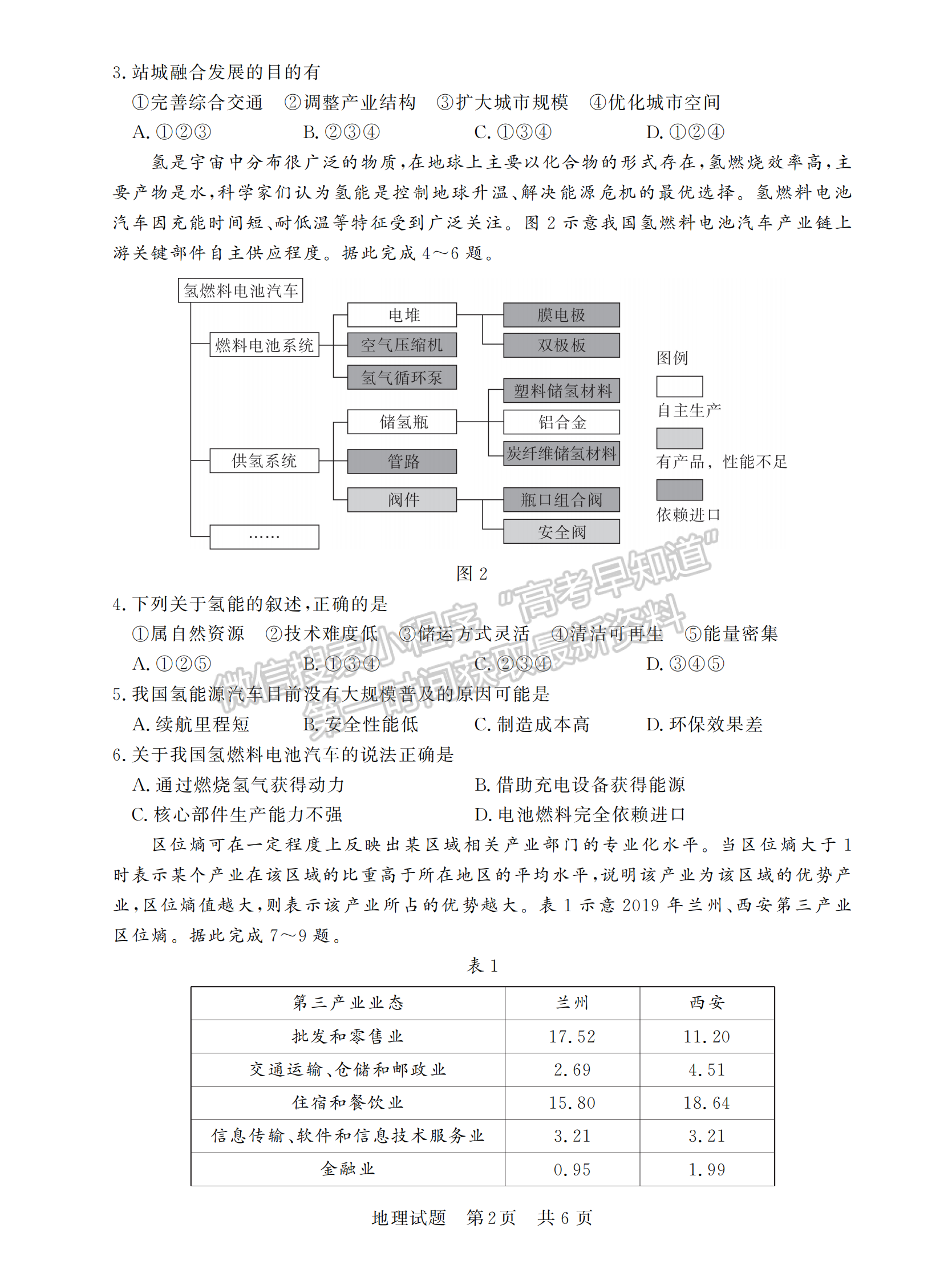 2023屆湖北高三第一次學業(yè)質(zhì)量評價（T8聯(lián)考）地理試卷及參考答案