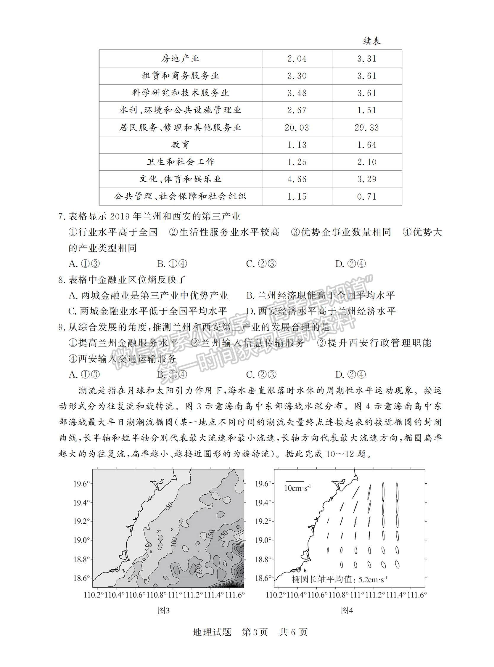 2023屆廣東高三第一次學業(yè)質(zhì)量評價（T8聯(lián)考）地理試題及答案