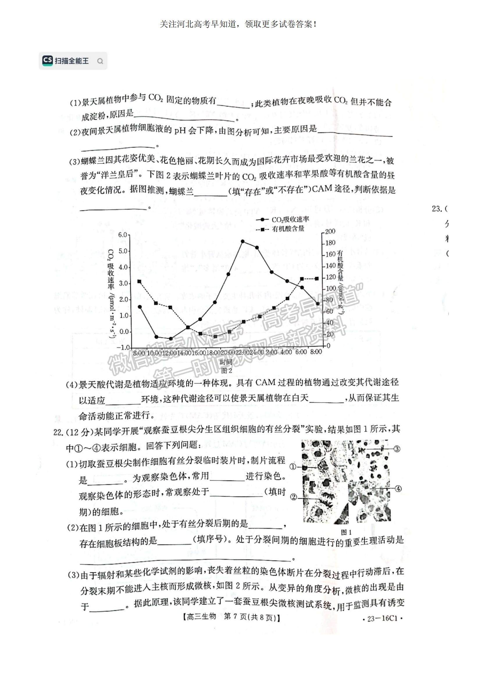 2023河北省保定市部分學校高三上學期開學考試生物試題及參考答案