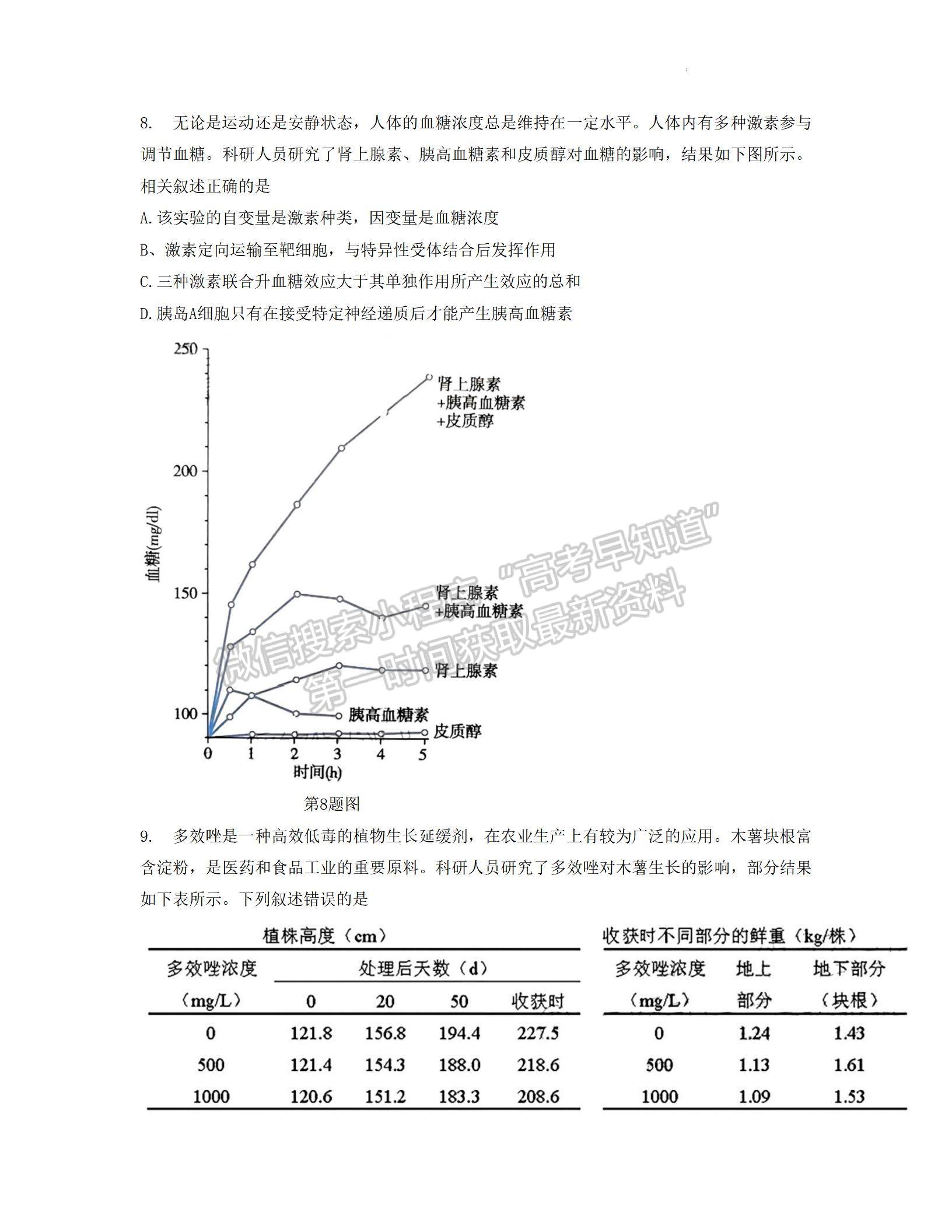 2023東莞高三期末摸底考生物試題及答案