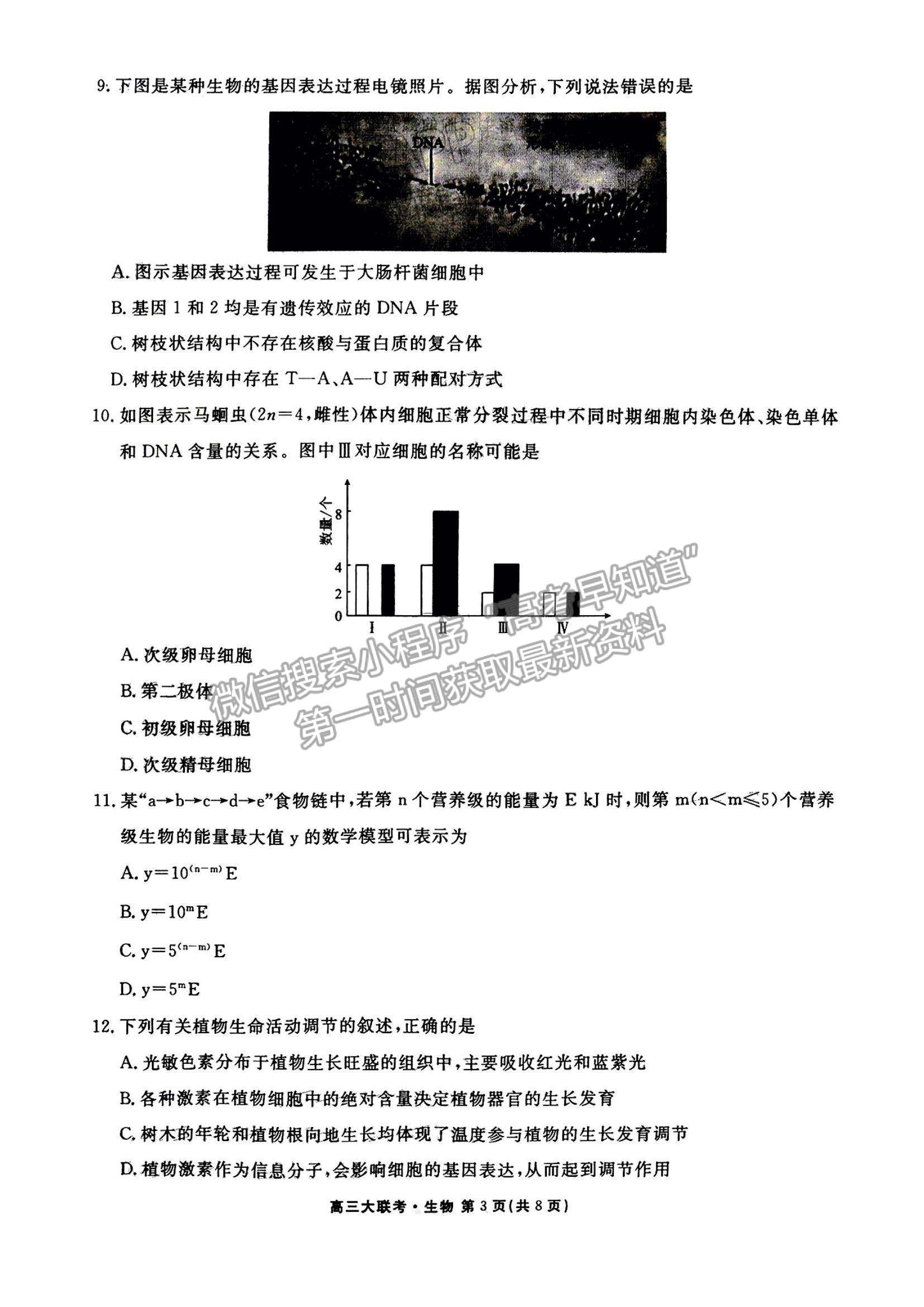 2023廣東衡水金卷高三12月聯(lián)考生物試題及答案