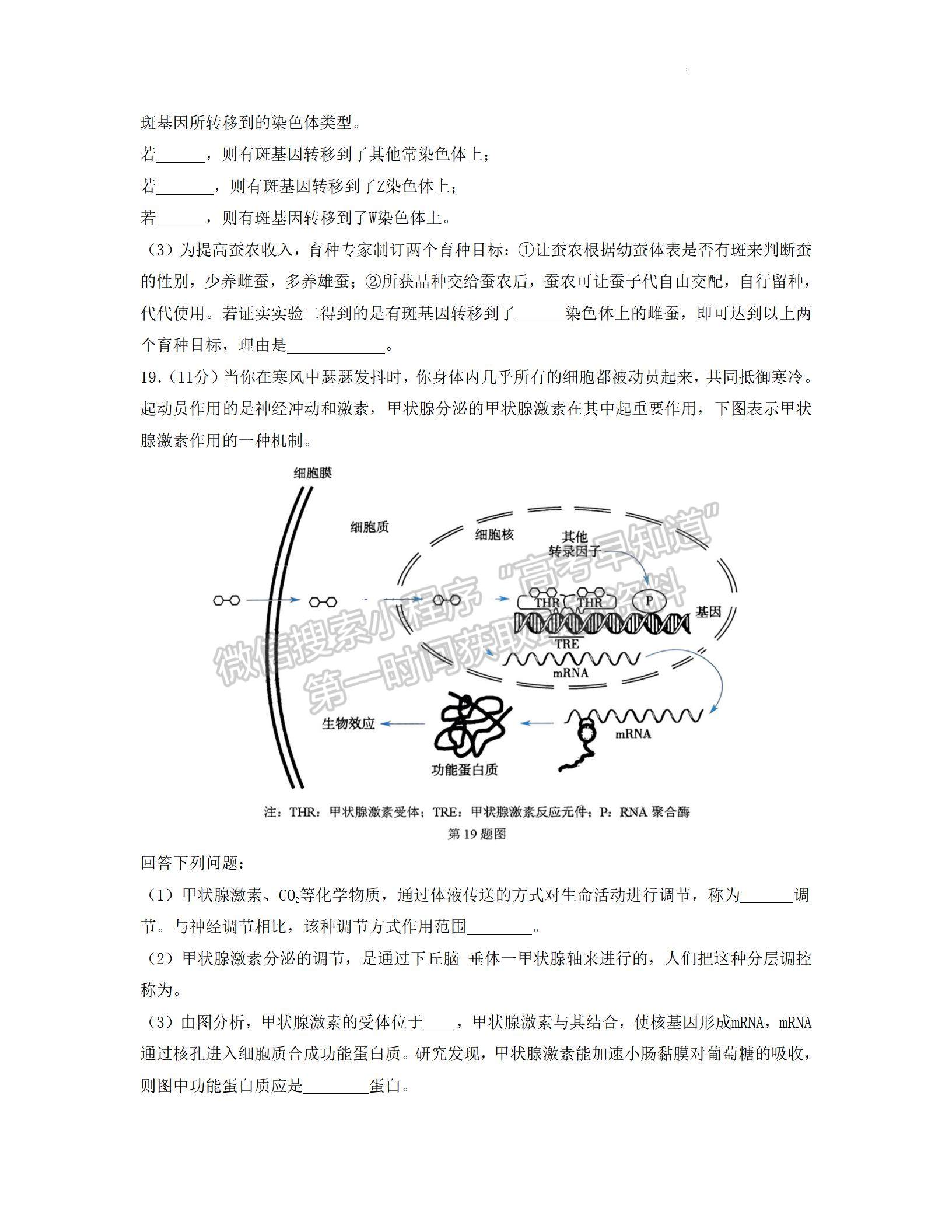 2023東莞高三期末摸底考生物試題及答案