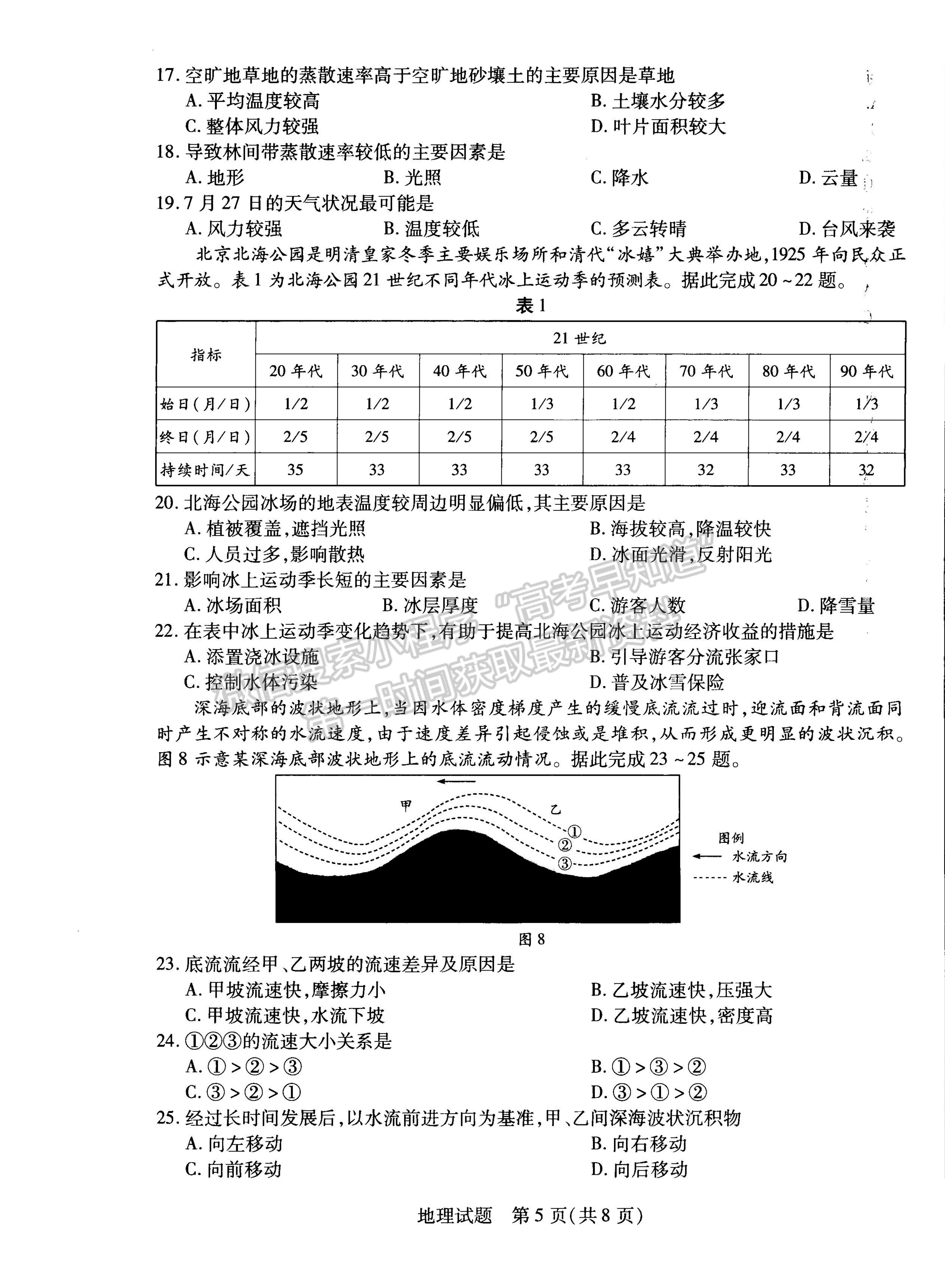 2023河南省安陽(yáng)市高三上學(xué)期畢業(yè)班調(diào)研考試（10月份）地理試題及參考答案