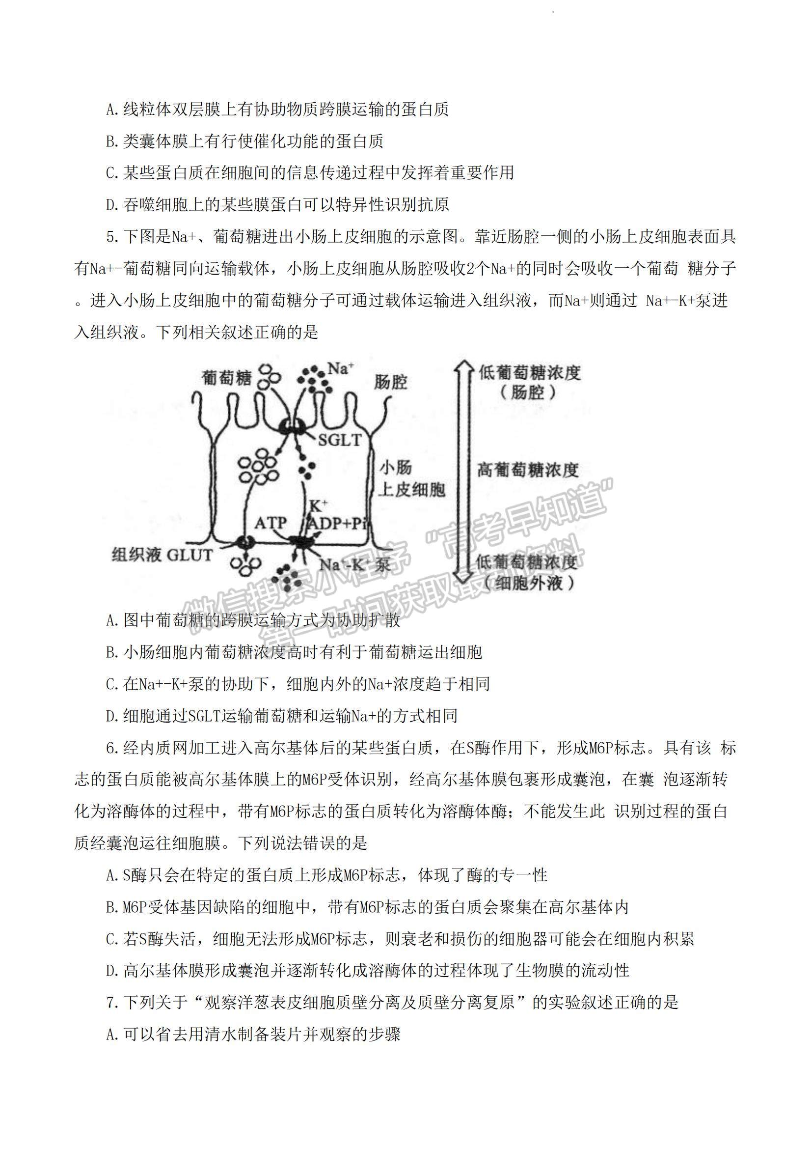 2023河南省部分名校高三上學(xué)期第一次階段測(cè)試生物試題及參考答案