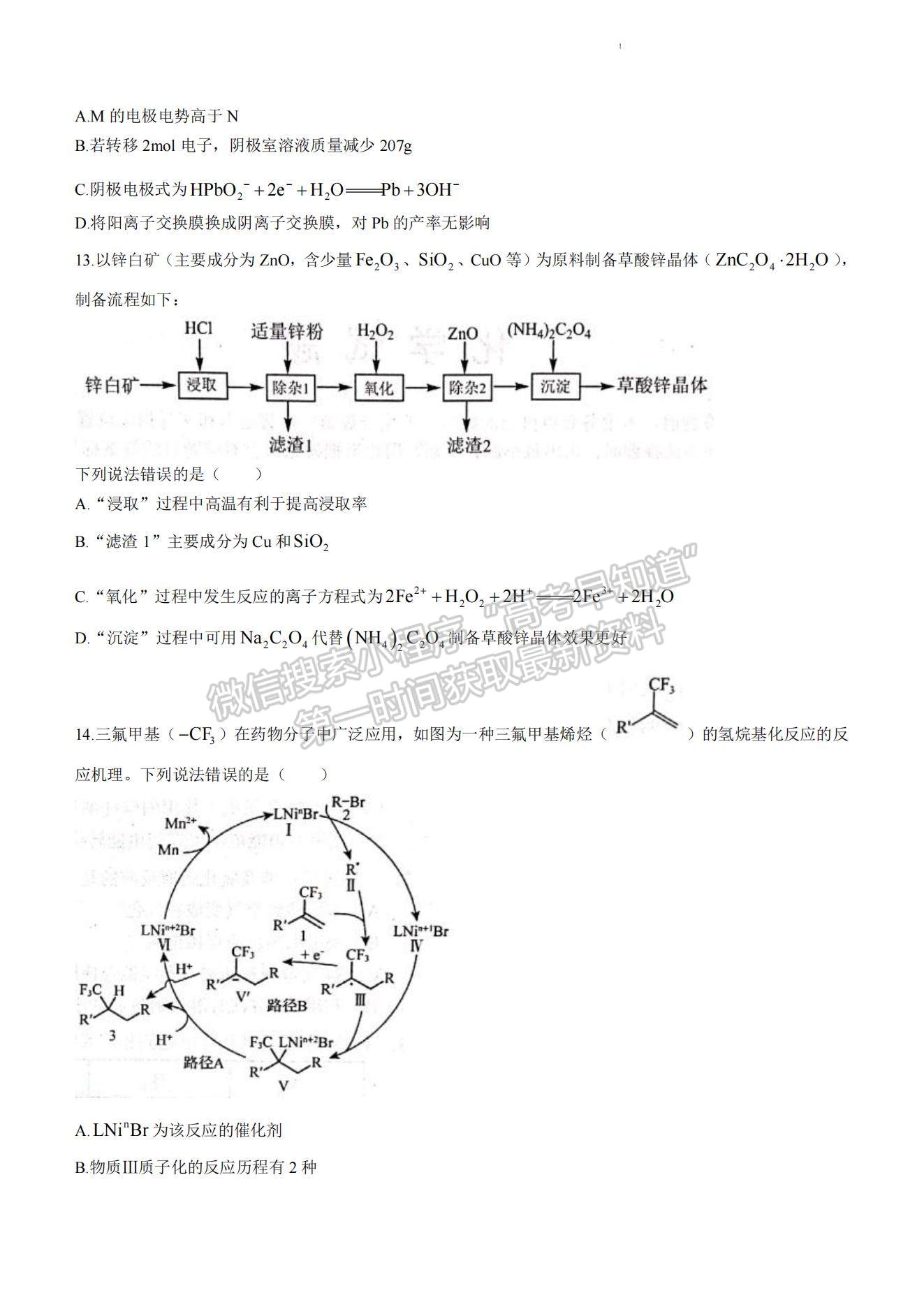 2023年山東省日照市高三上學(xué)期期末考試-化學(xué)試卷及答案