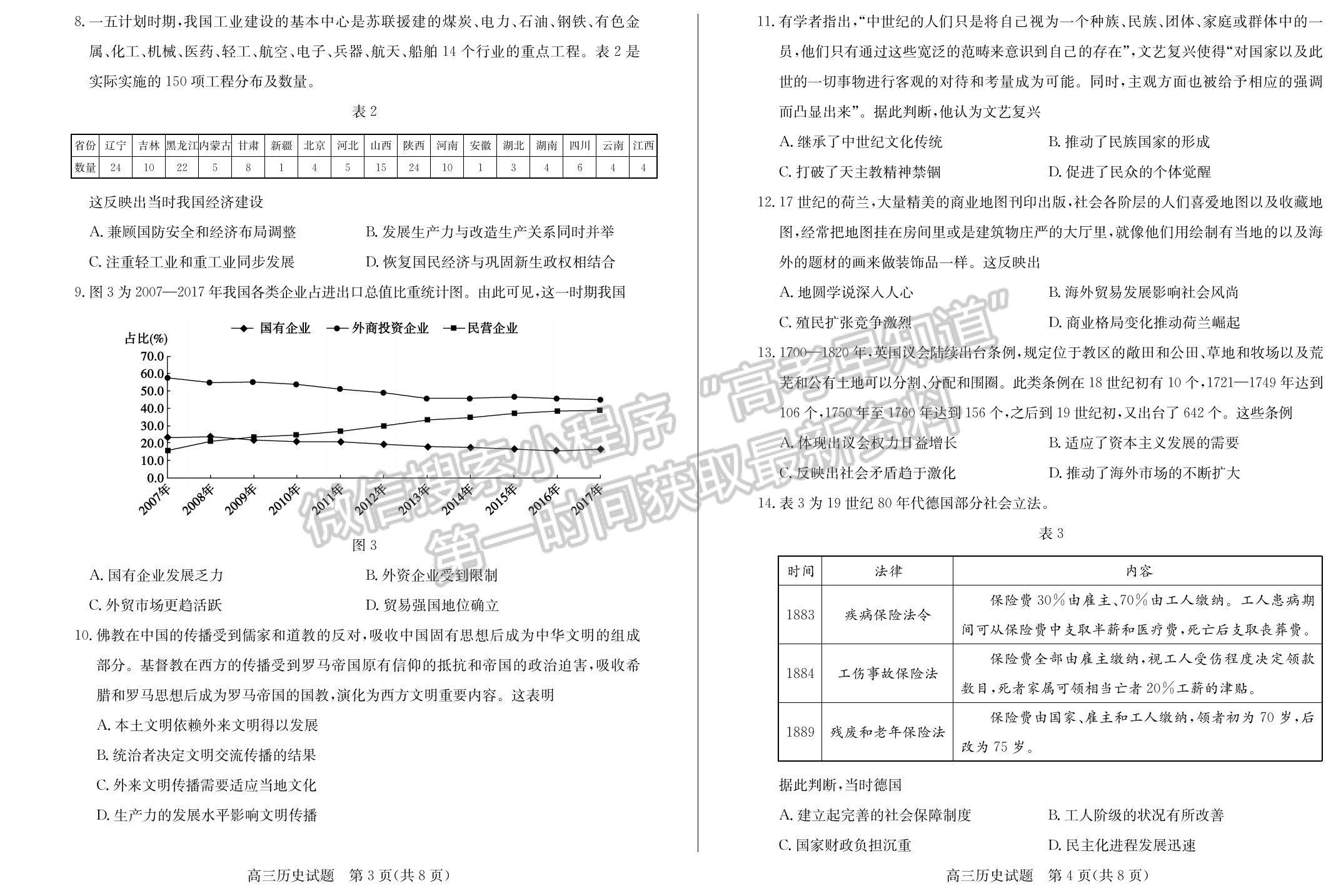 2023年山東省德州高三上學期期末自評自測卷-歷史試題及答案