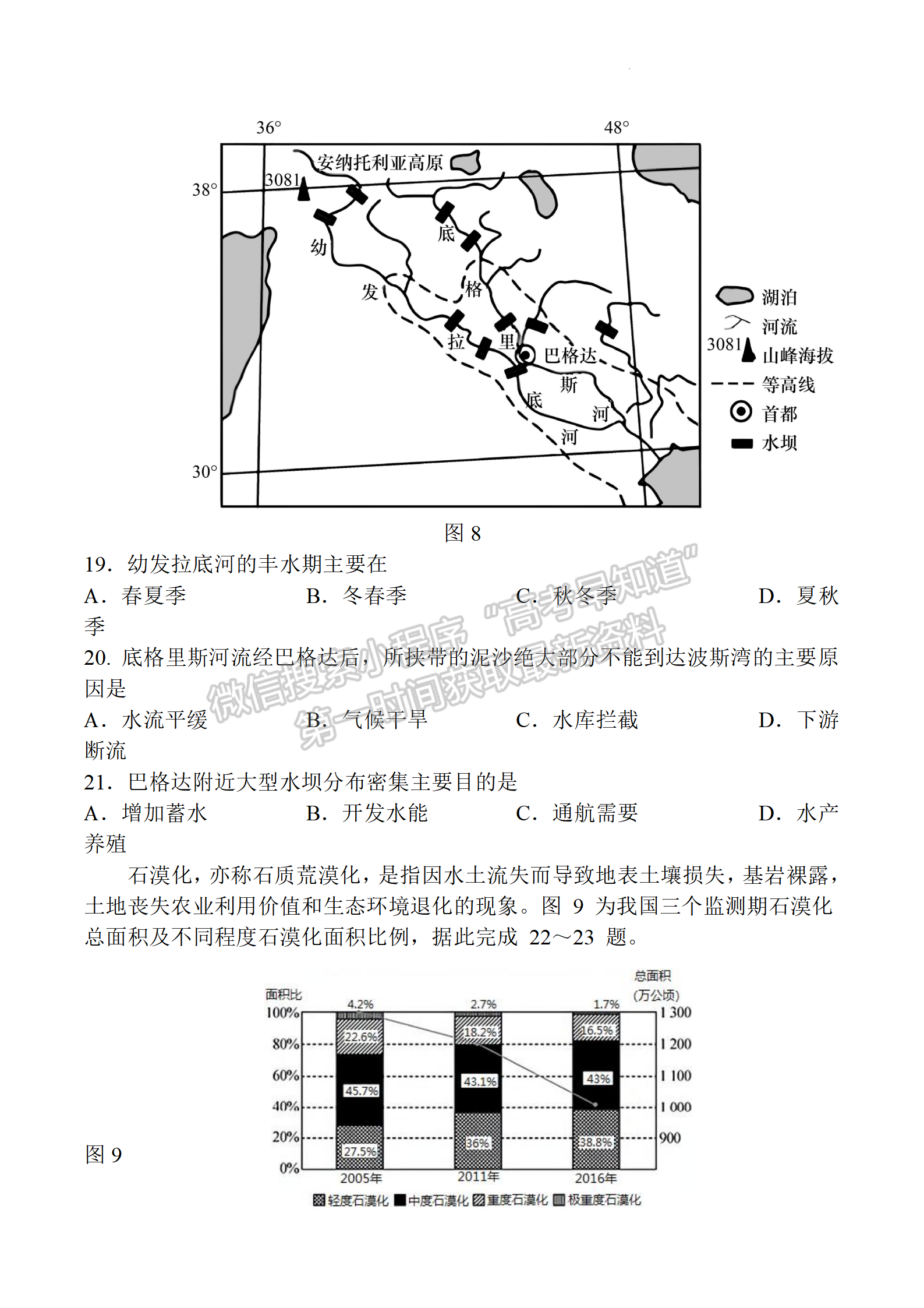 2023屆江蘇南通如皋市高三上學(xué)期期末調(diào)研地理試題及參考答案