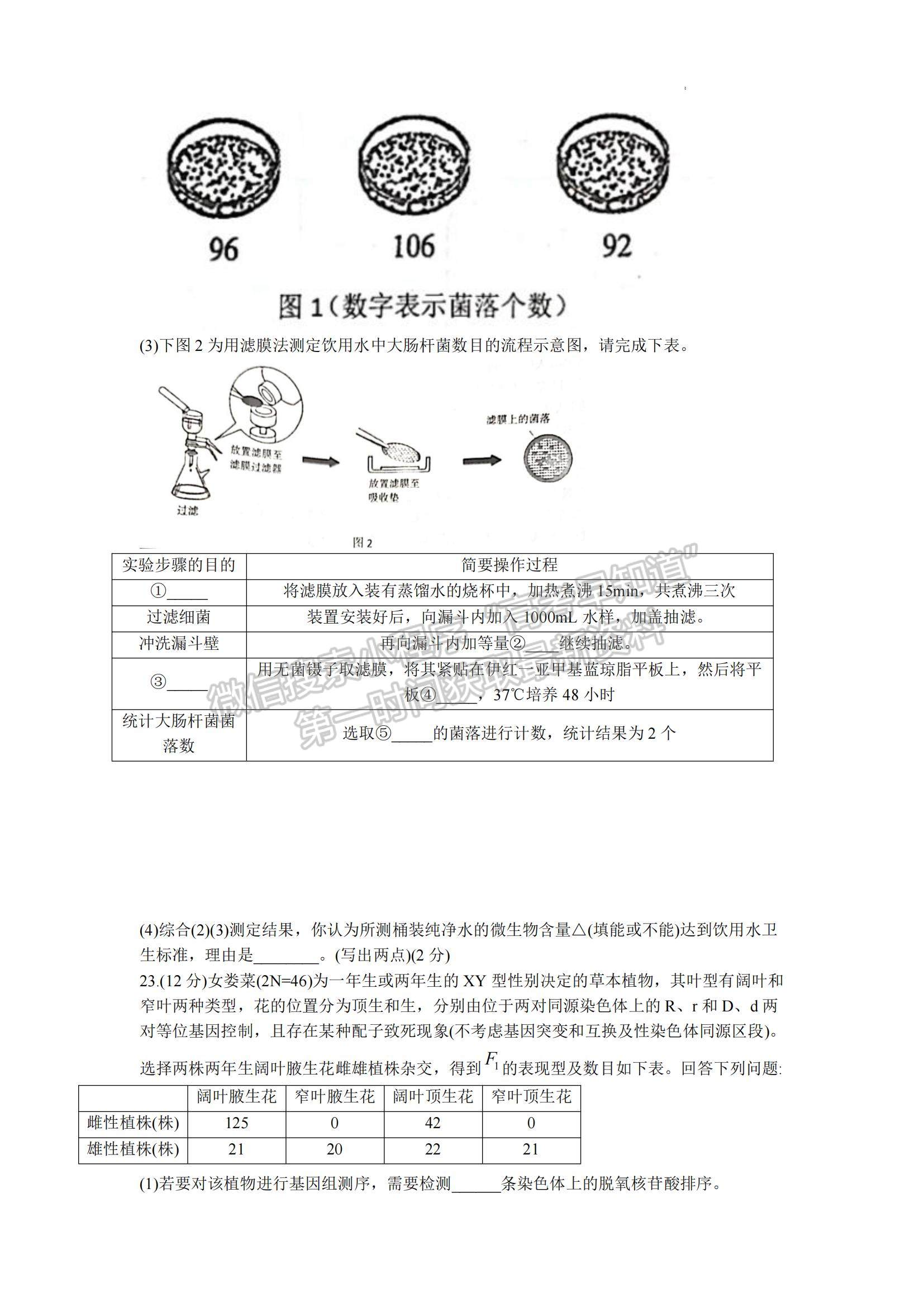 2023江蘇省南京市、鎮(zhèn)江市高三上學(xué)期10月學(xué)情調(diào)查考試生物試題及參考答案