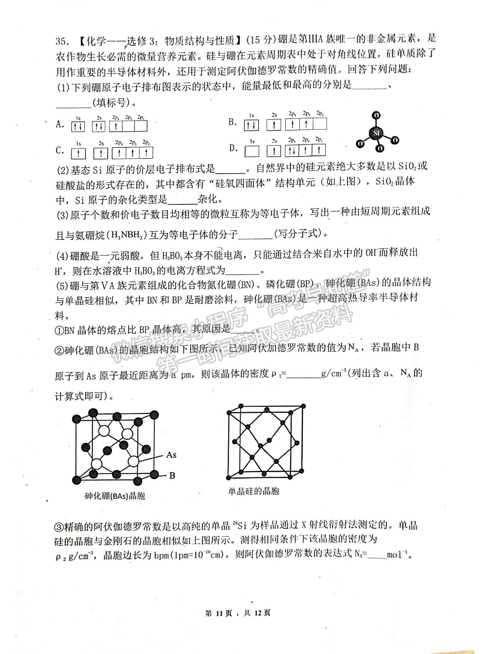 2023四川省綿陽南山中學(xué)高三上學(xué)期九月月考理綜試題及參考答案