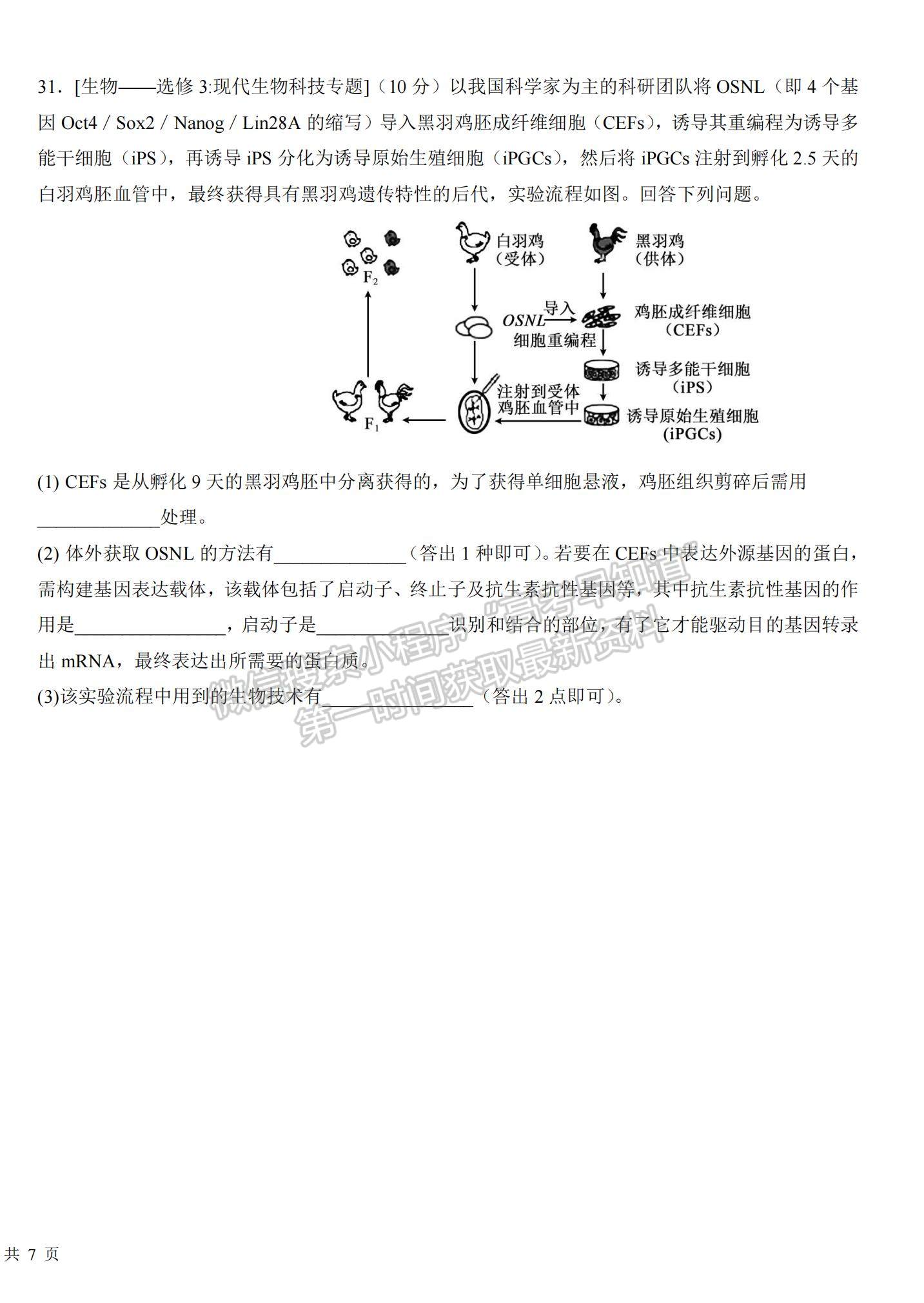 2023江西省臨川一中高三上學(xué)期10月期中考試生物試題及參考答案