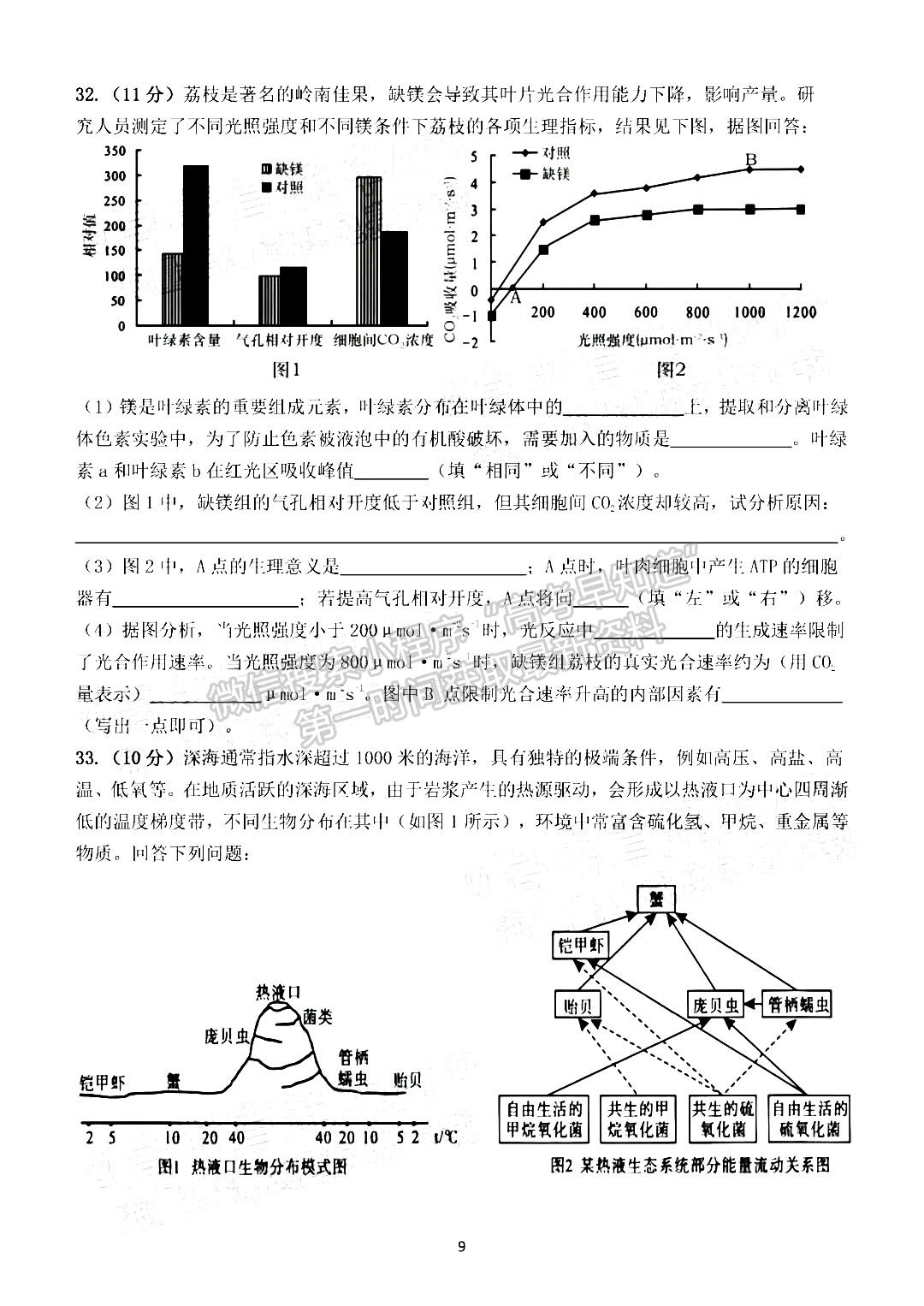 2023鄭州外國語學校高三1月調(diào)研考試生物試題及參考答案