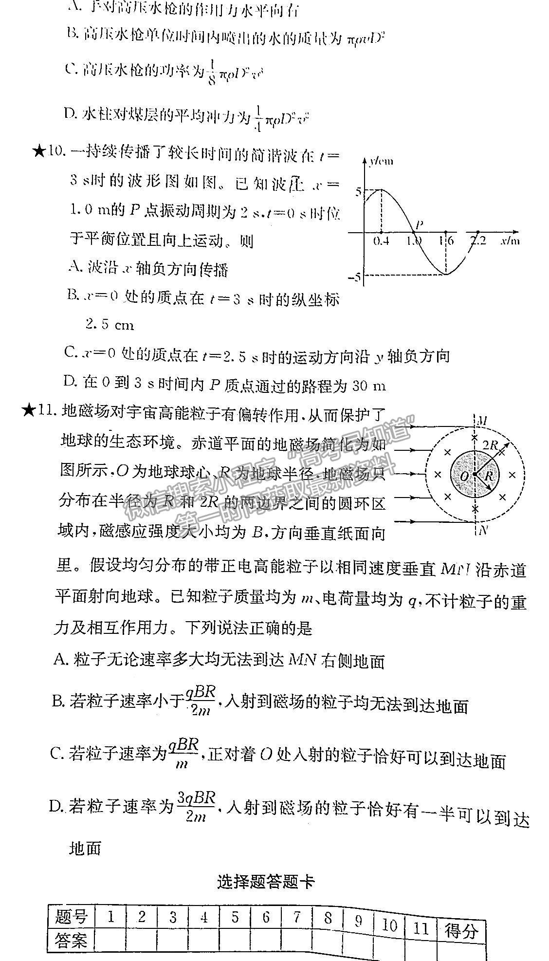 2023湖南炎德英才長郡中學高三月考（六）物理試卷及答案