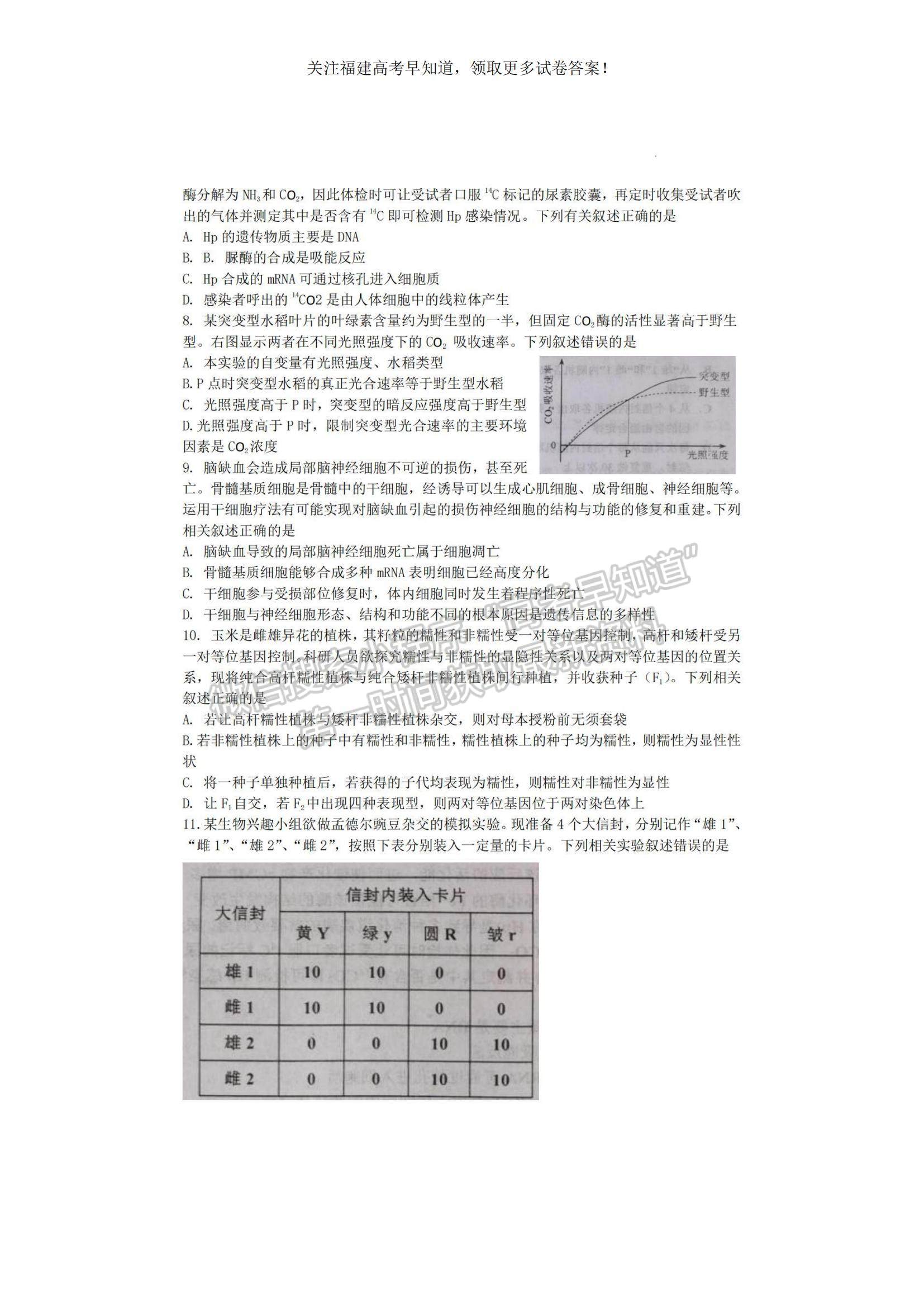 2023福建省寧德市高三上學期期中區(qū)域性學業(yè)質(zhì)量檢測生物試題及參考答案