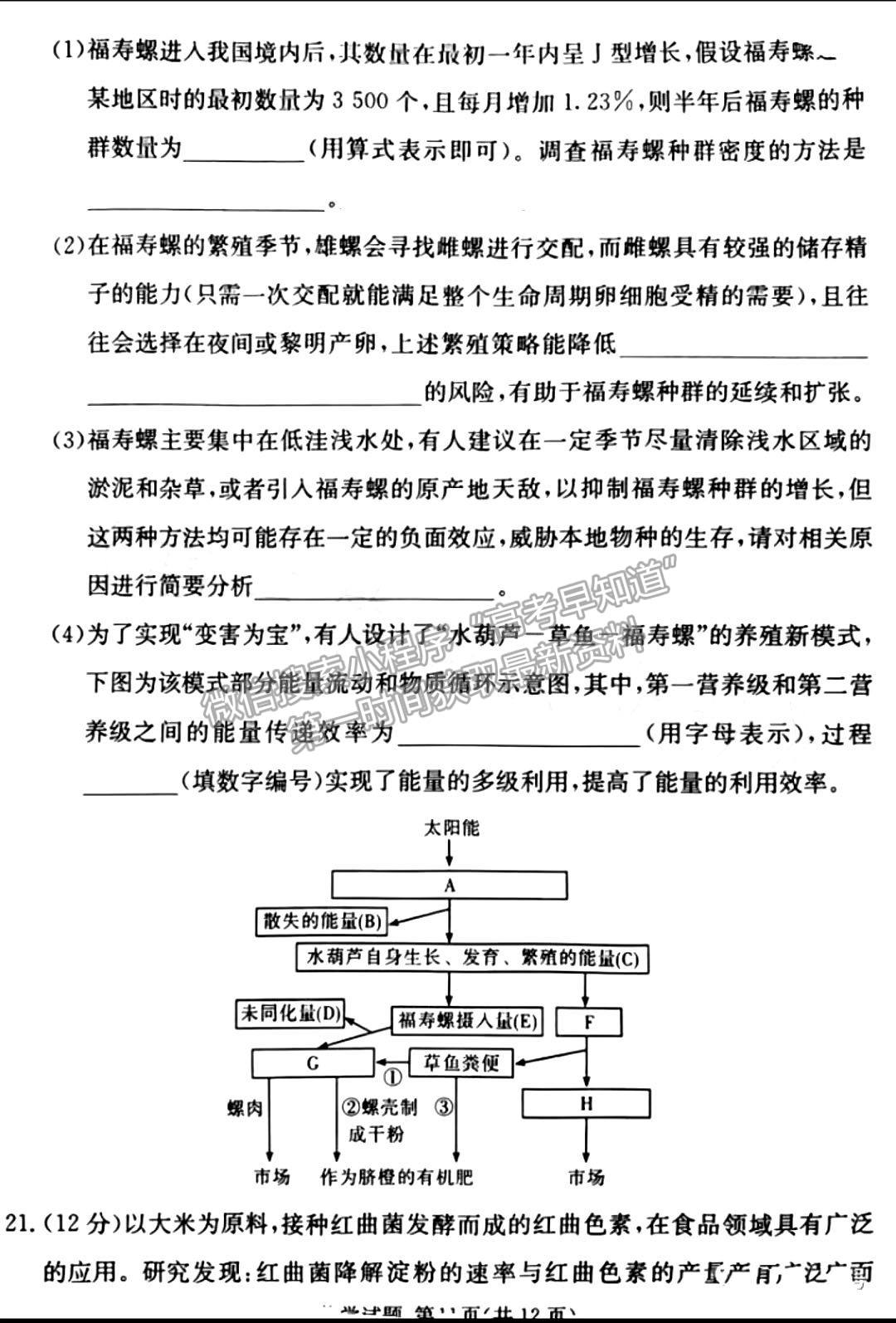 佩佩教育2023年湖南四大名校名師團(tuán)隊模擬沖刺卷生物試卷與參考答案