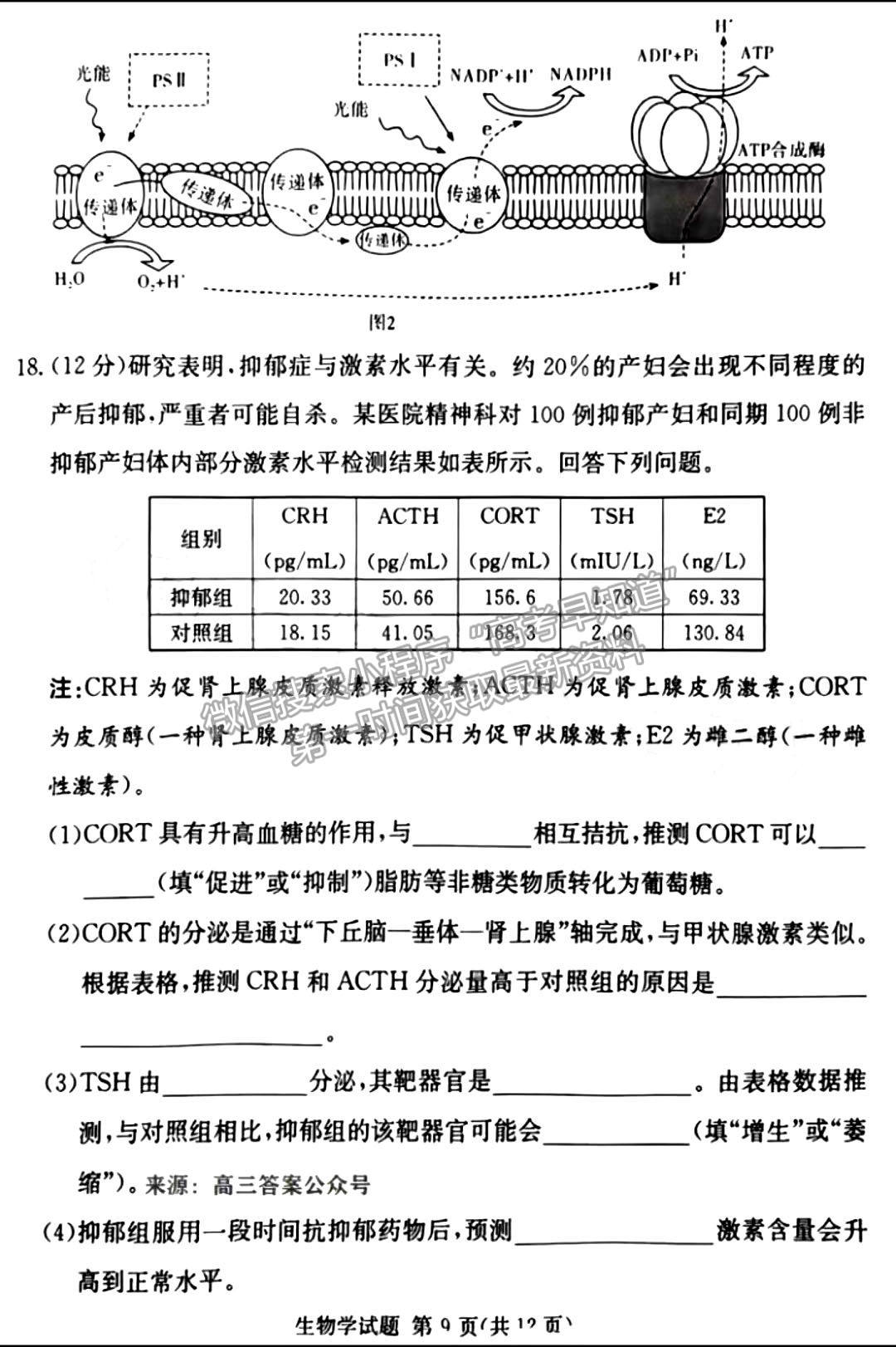 佩佩教育2023年湖南四大名校名師團隊模擬沖刺卷生物試卷與參考答案