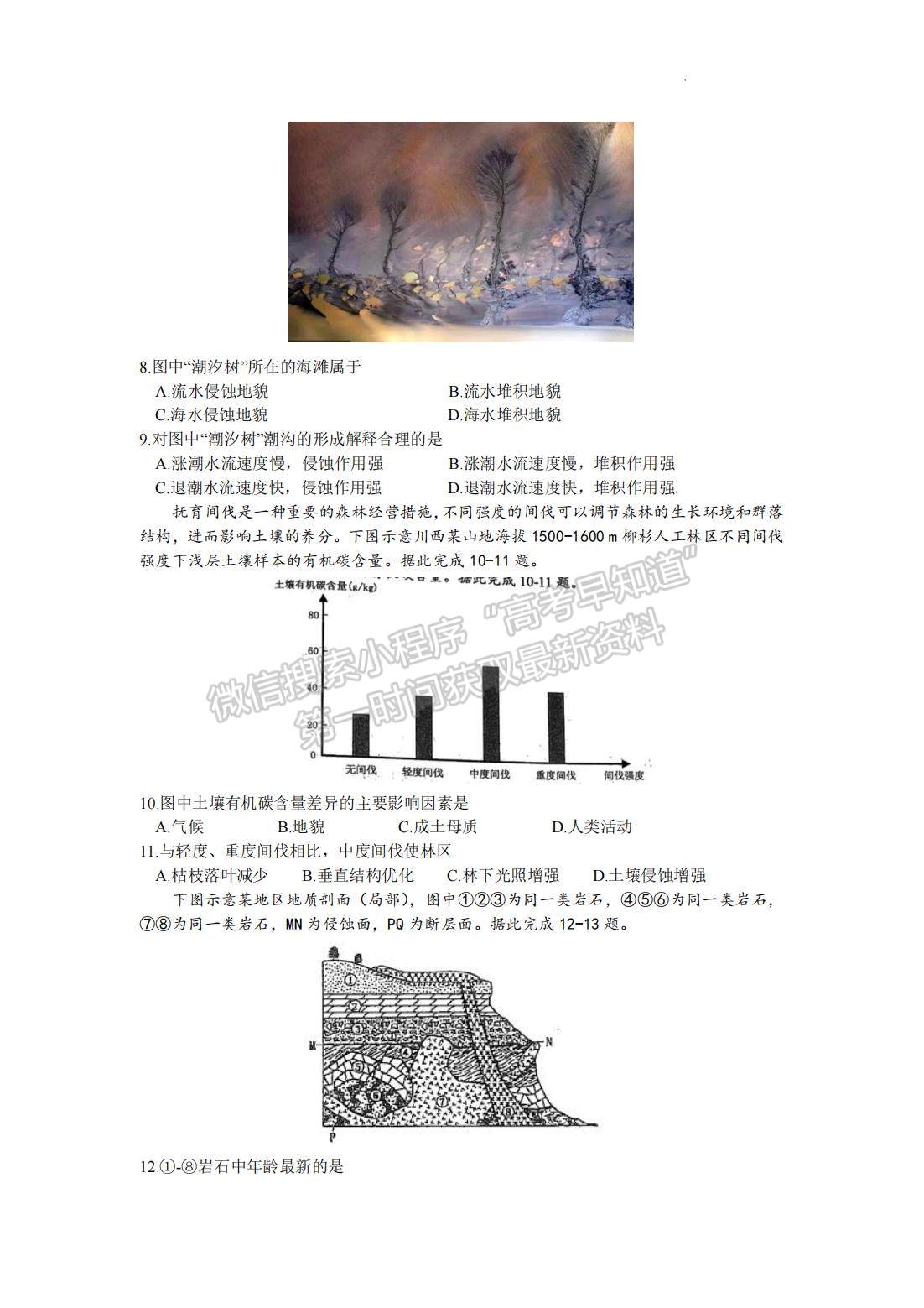 2023安徽合肥市高三第一次教學質(zhì)量檢測地理試卷及答案