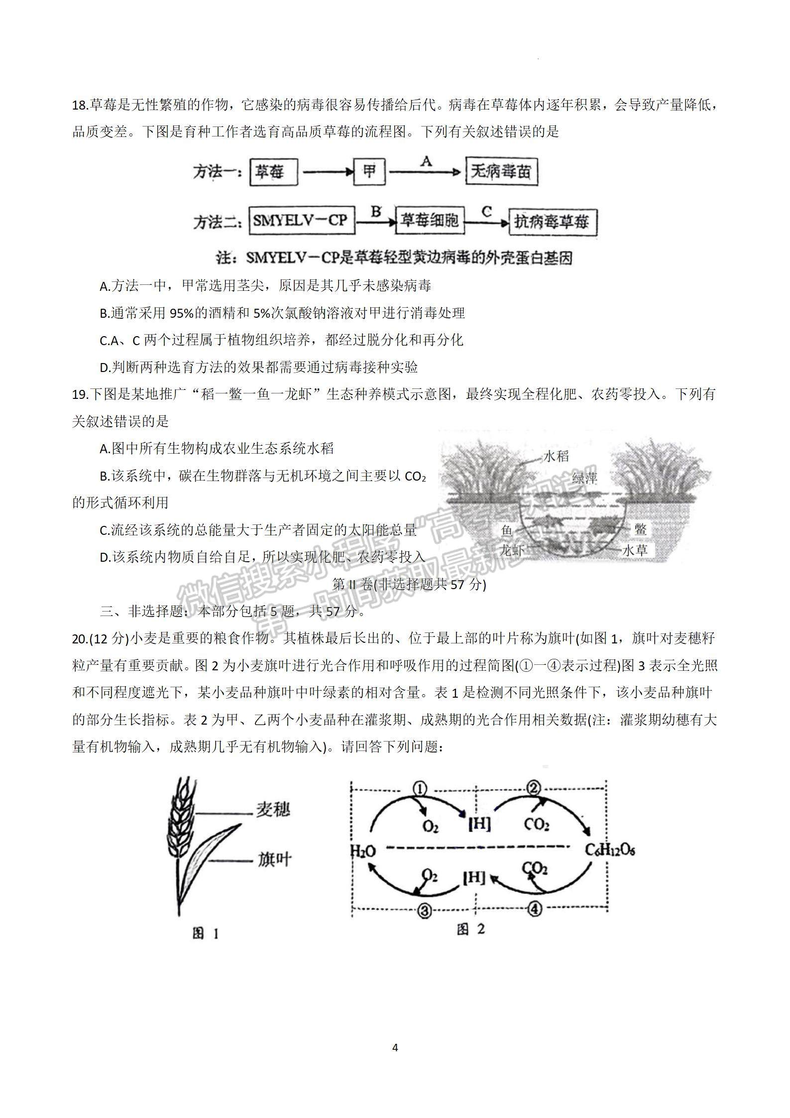 2023屆江蘇省南京、鹽城高三一模生物試題及答案