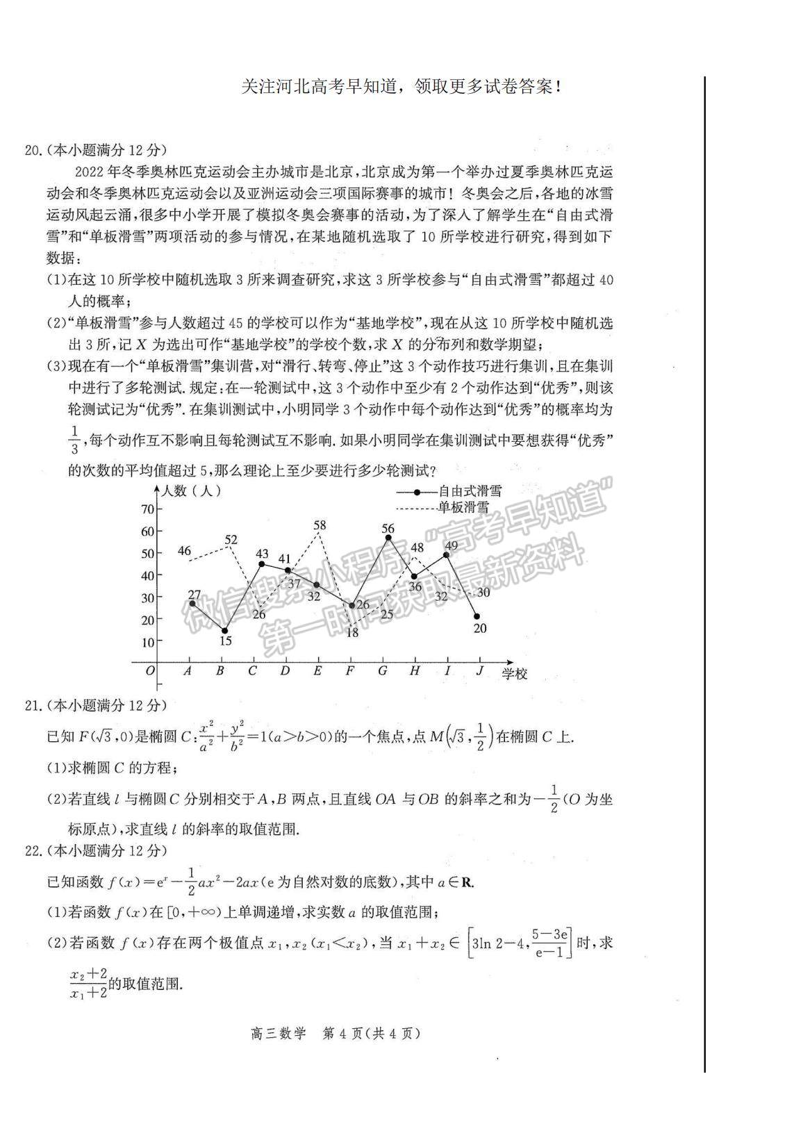 2023河北省滄州市普通高中高三上學(xué)期摸底考試數(shù)學(xué)試題及參考答案