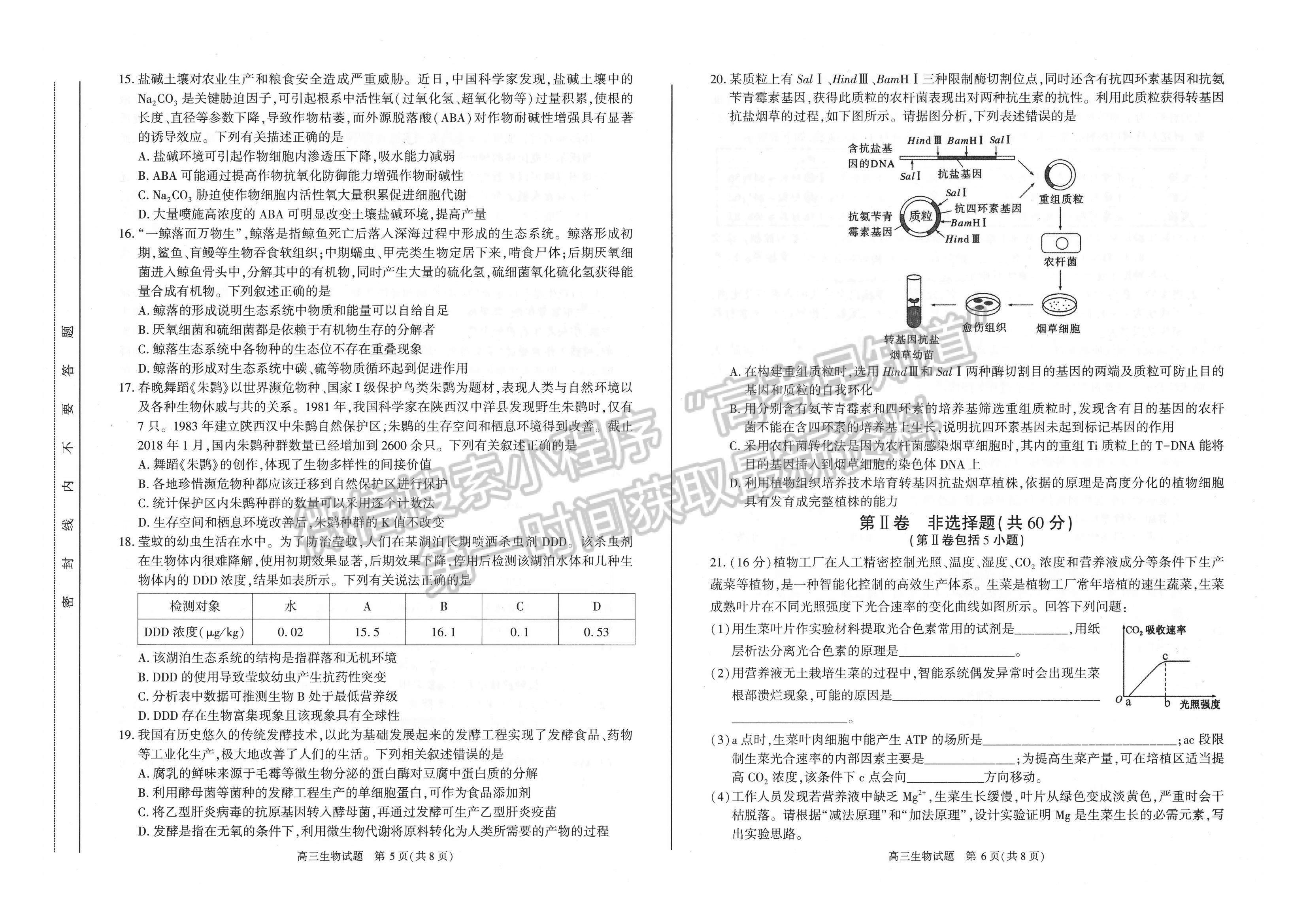 2023安徽合肥市高三第一次教學質量檢測生物試卷及答案